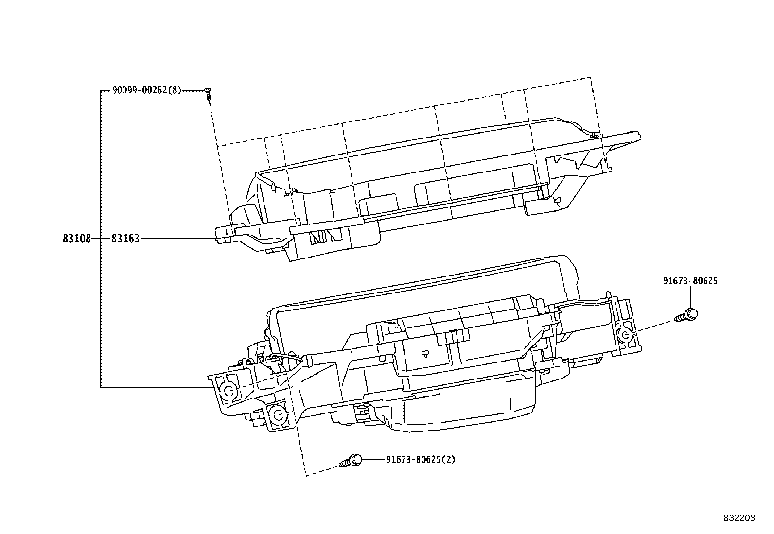 83108-50150 MIRROR SUB-ASSY, METER product image