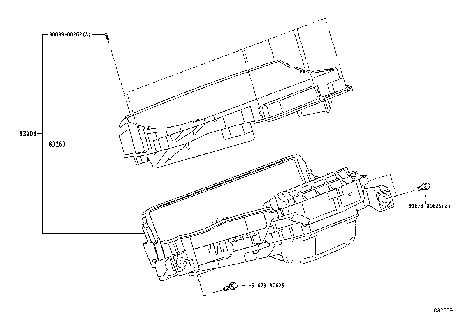 83108-50150 MIRROR SUB-ASSY, METER product image