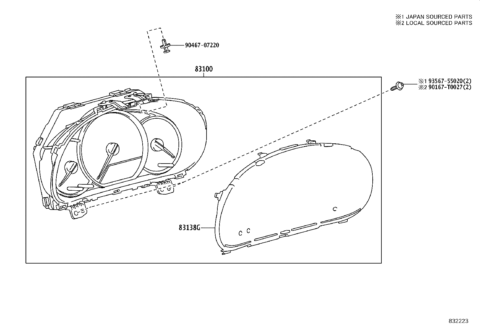 83800-0UX90 METER ASSY, COMBINATION product image