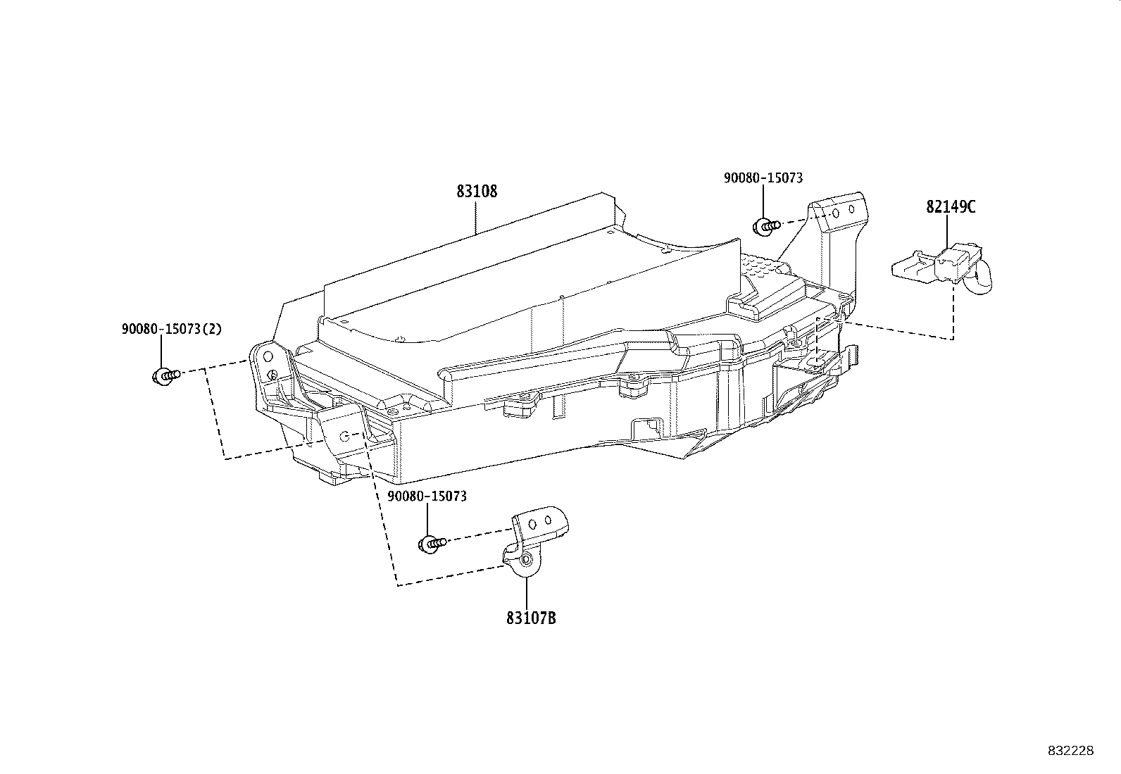 83107-07010 BRACKET SUB-ASSY, METER, NO.2 product image