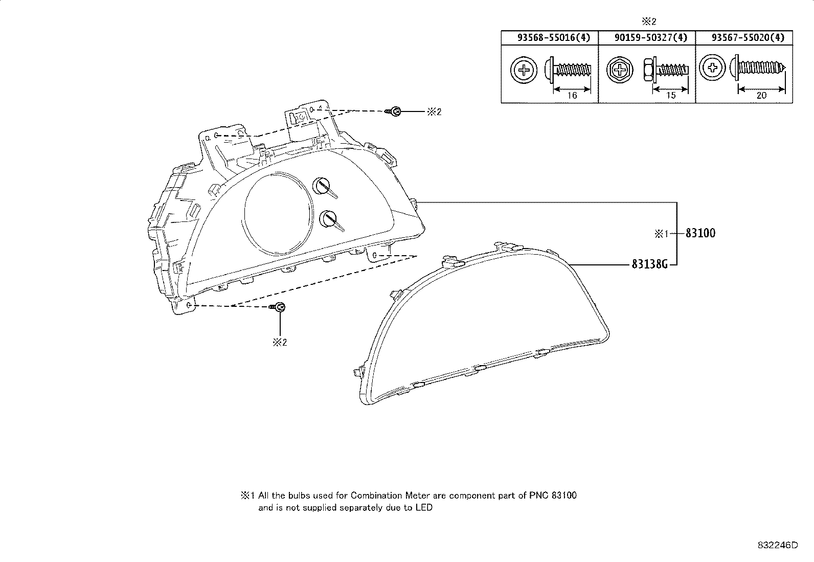 83108-33130 MIRROR SUB-ASSY, METER product image