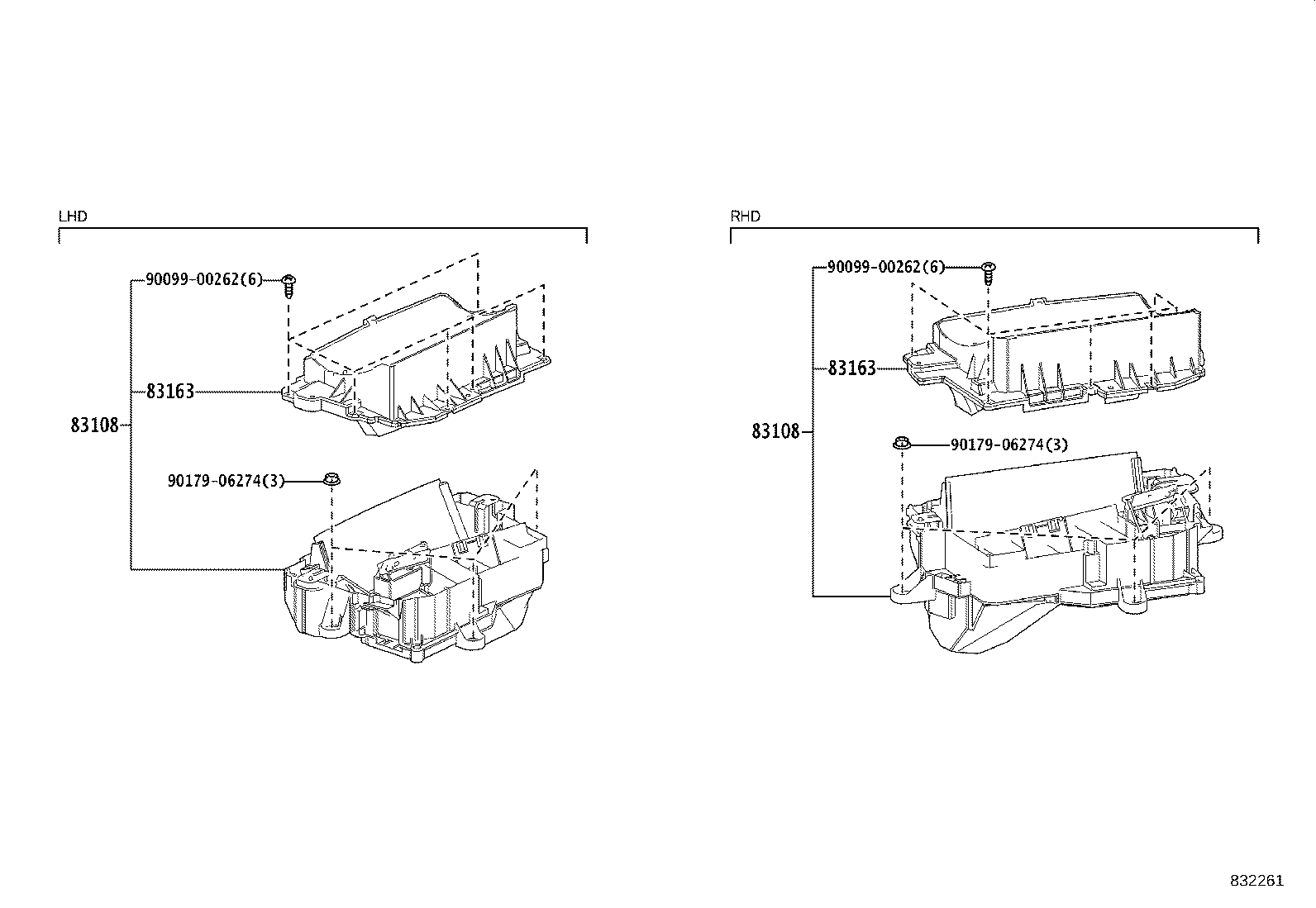 83108-76020 MIRROR SUB-ASSY, METER product image