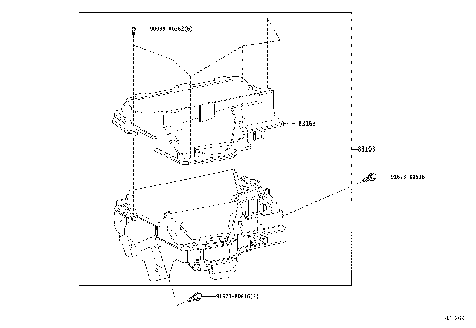 83108-02130 MIRROR SUB-ASSY, METER product image