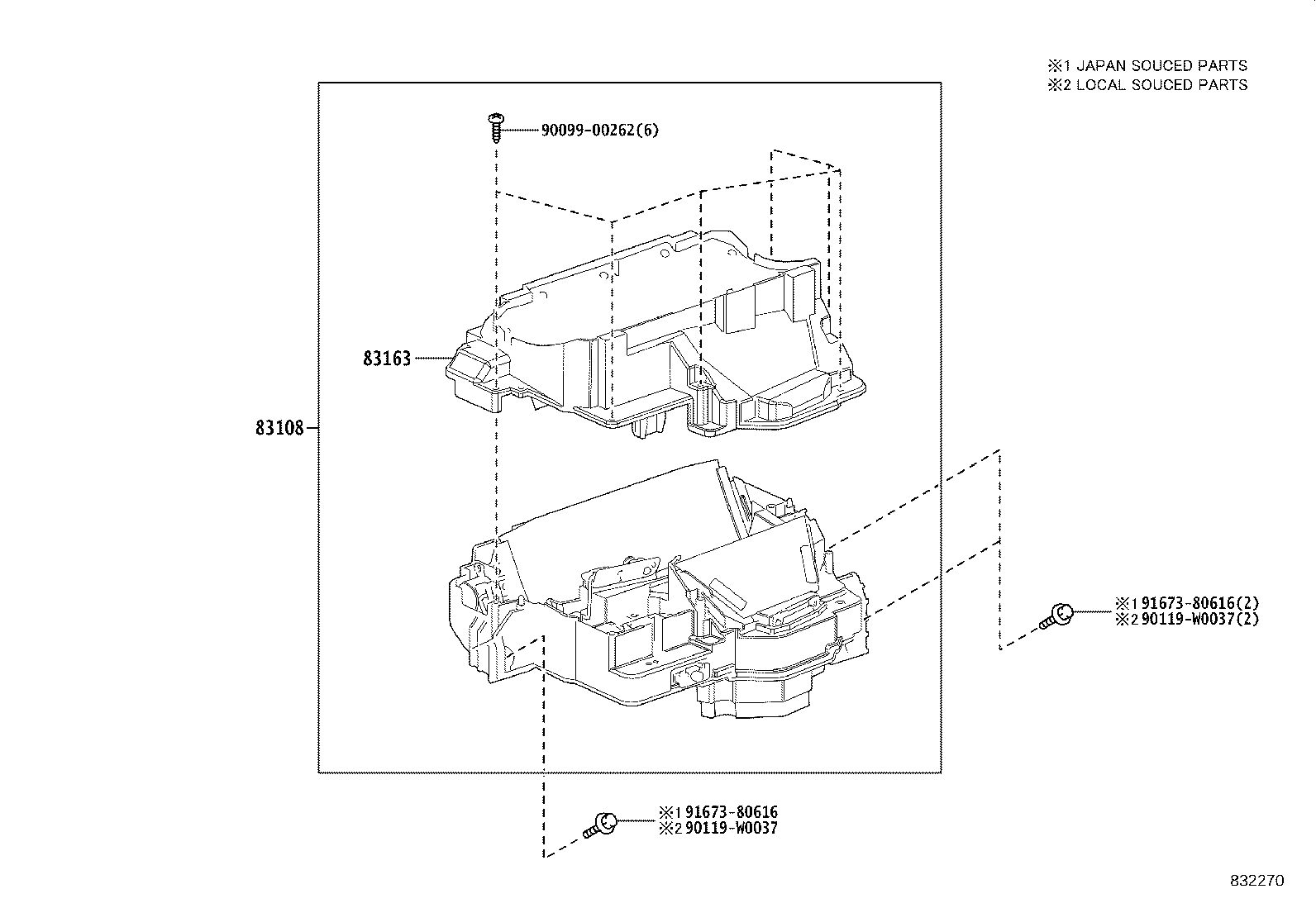 83108-02151 MIRROR SUB-ASSY, METER product image