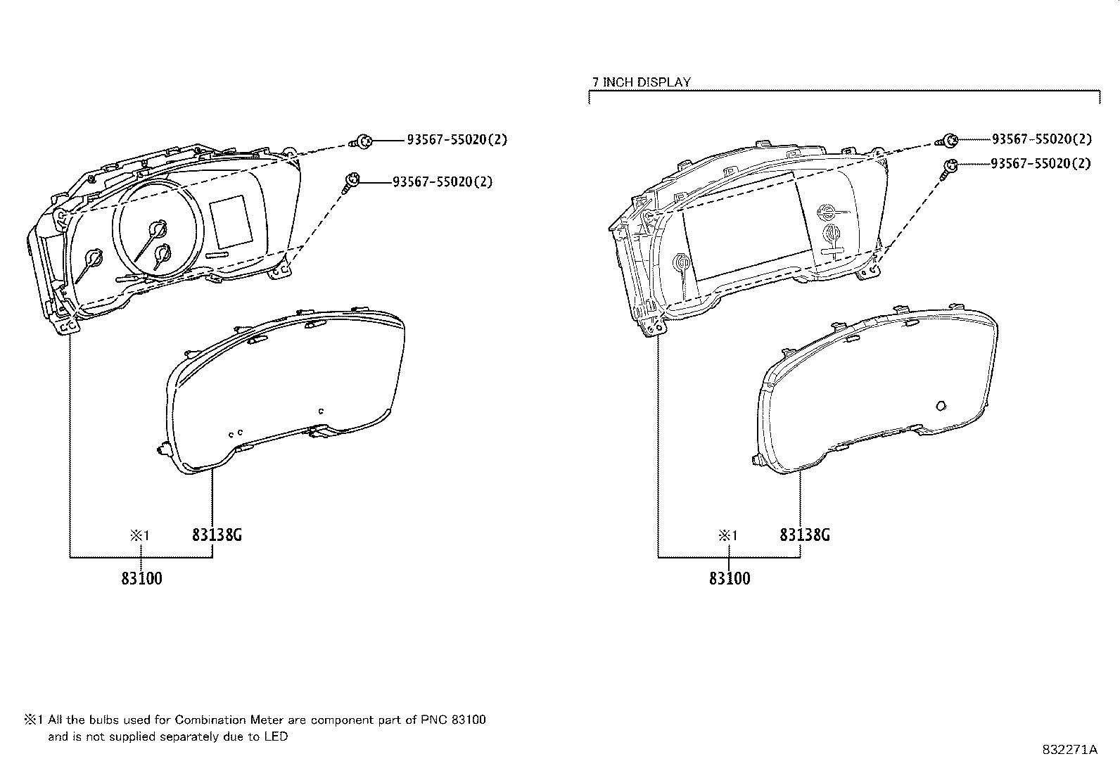 83108-02151 MIRROR SUB-ASSY, METER product image