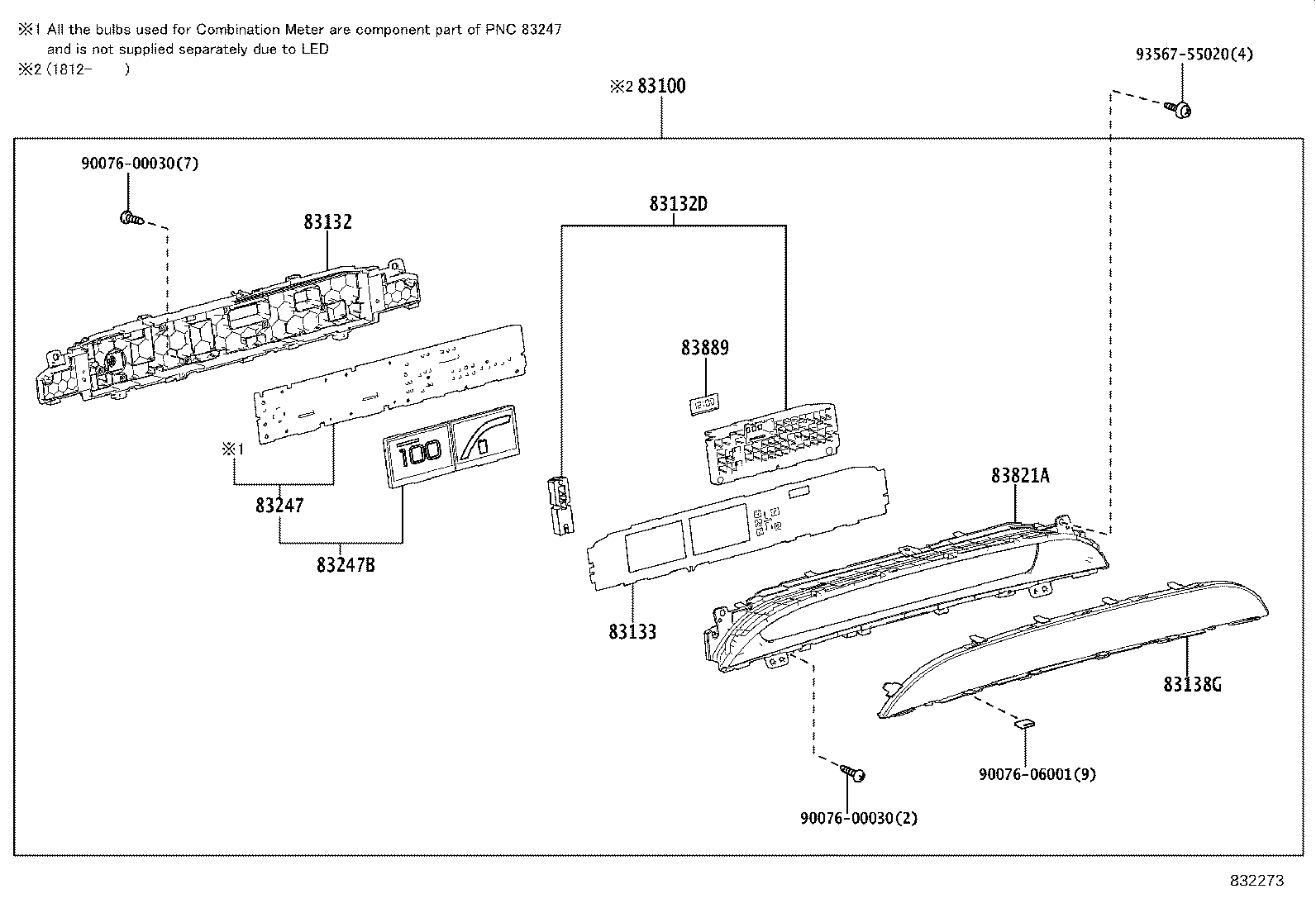 83142-47080 WIRE, COMBINATION METER product image