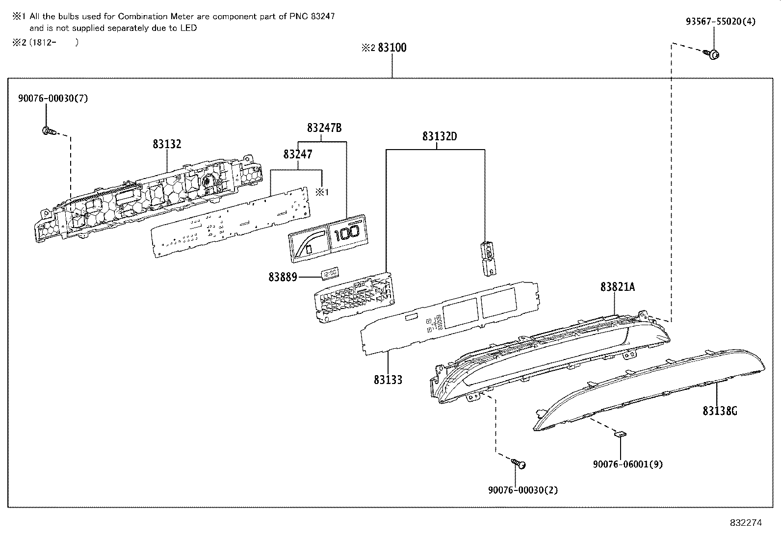 83142-47080 WIRE, COMBINATION METER product image