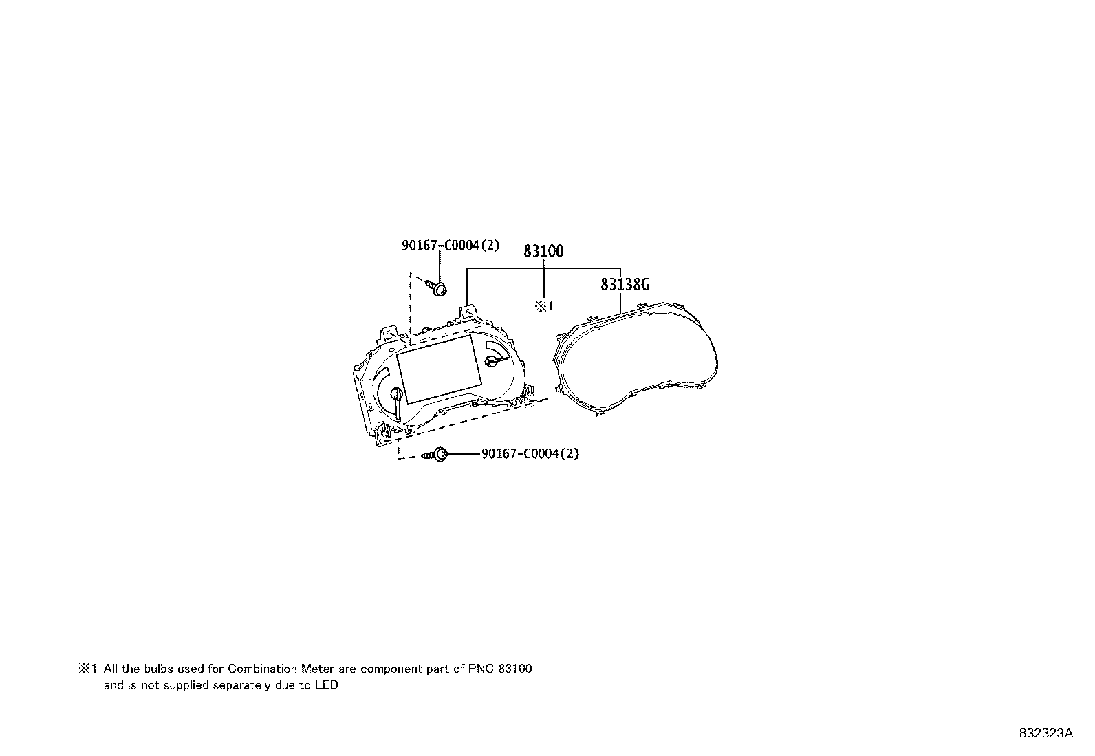 83847-F4B90 CUSHION, COMBINATION SPEEDOMETER, NO.1 product image