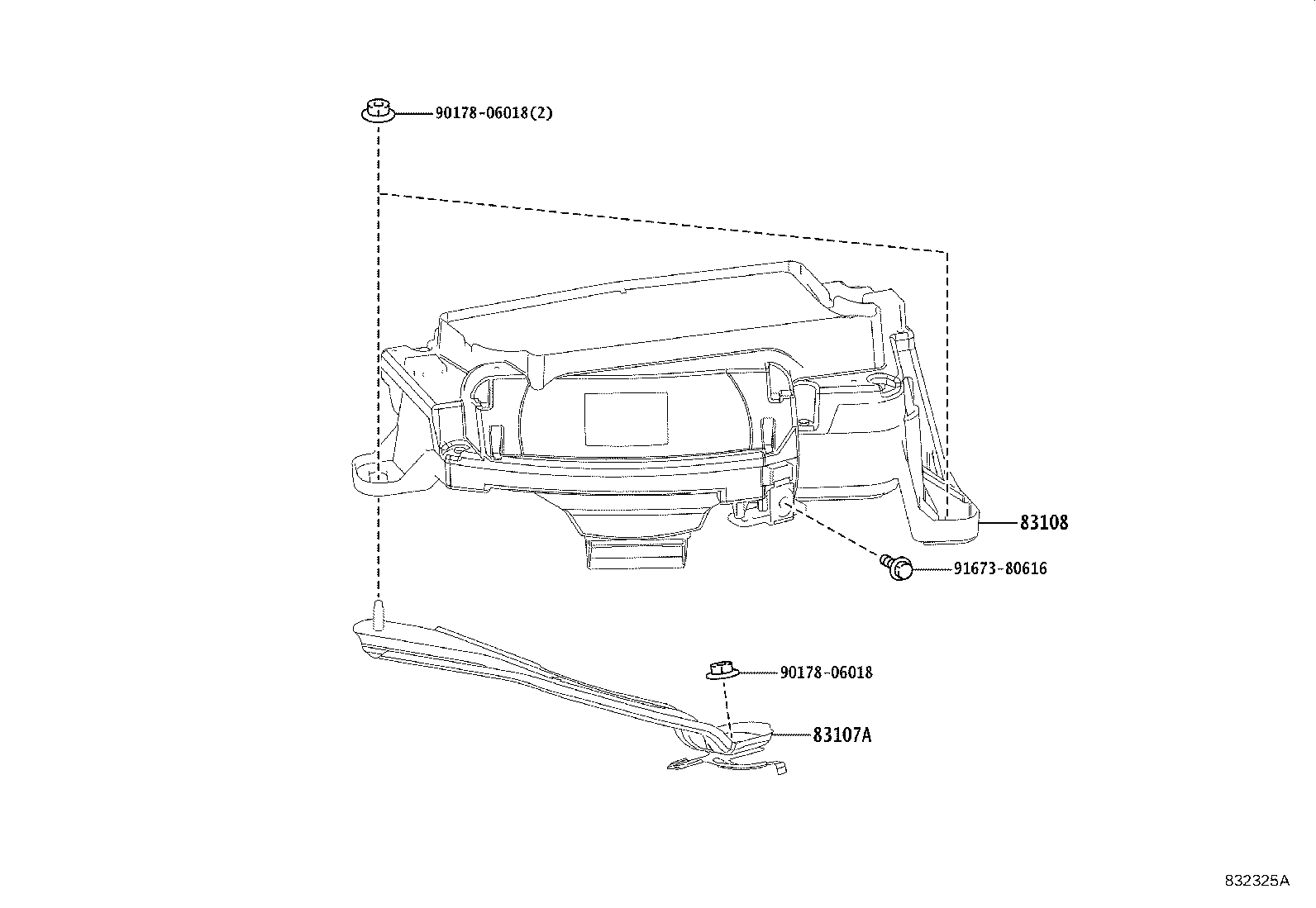 83108-52061 MIRROR SUB-ASSY, METER product image