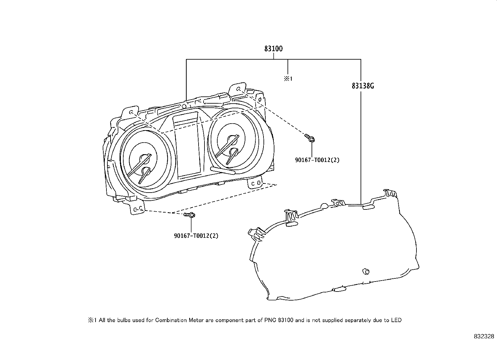 83800-0KN40 METER ASSY, COMBINATION product image