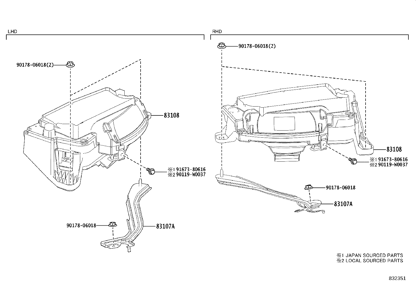 83108-0D040 MIRROR SUB-ASSY, METER product image