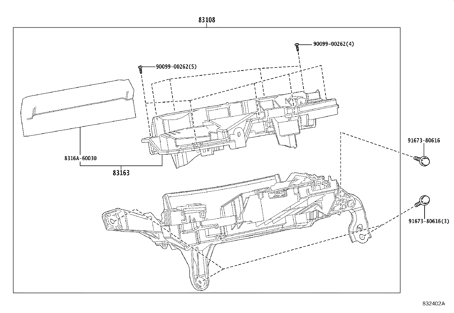 83108-60041 MIRROR SUB-ASSY, METER product image