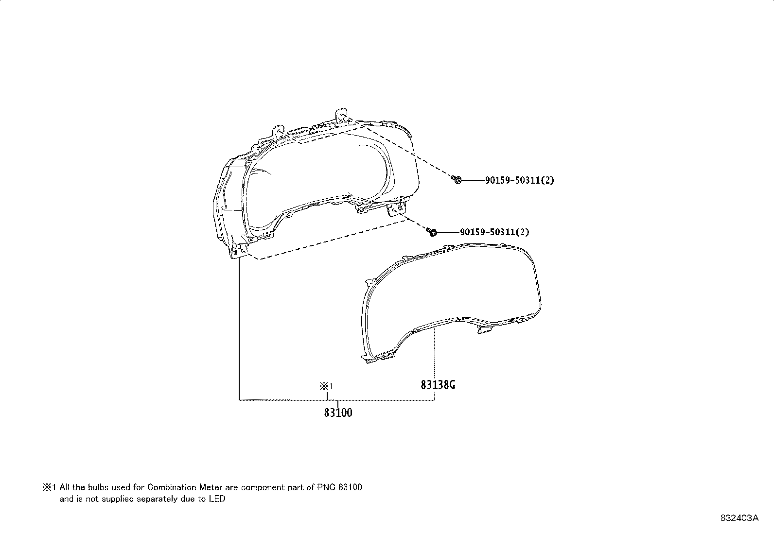 83108-60041 MIRROR SUB-ASSY, METER product image