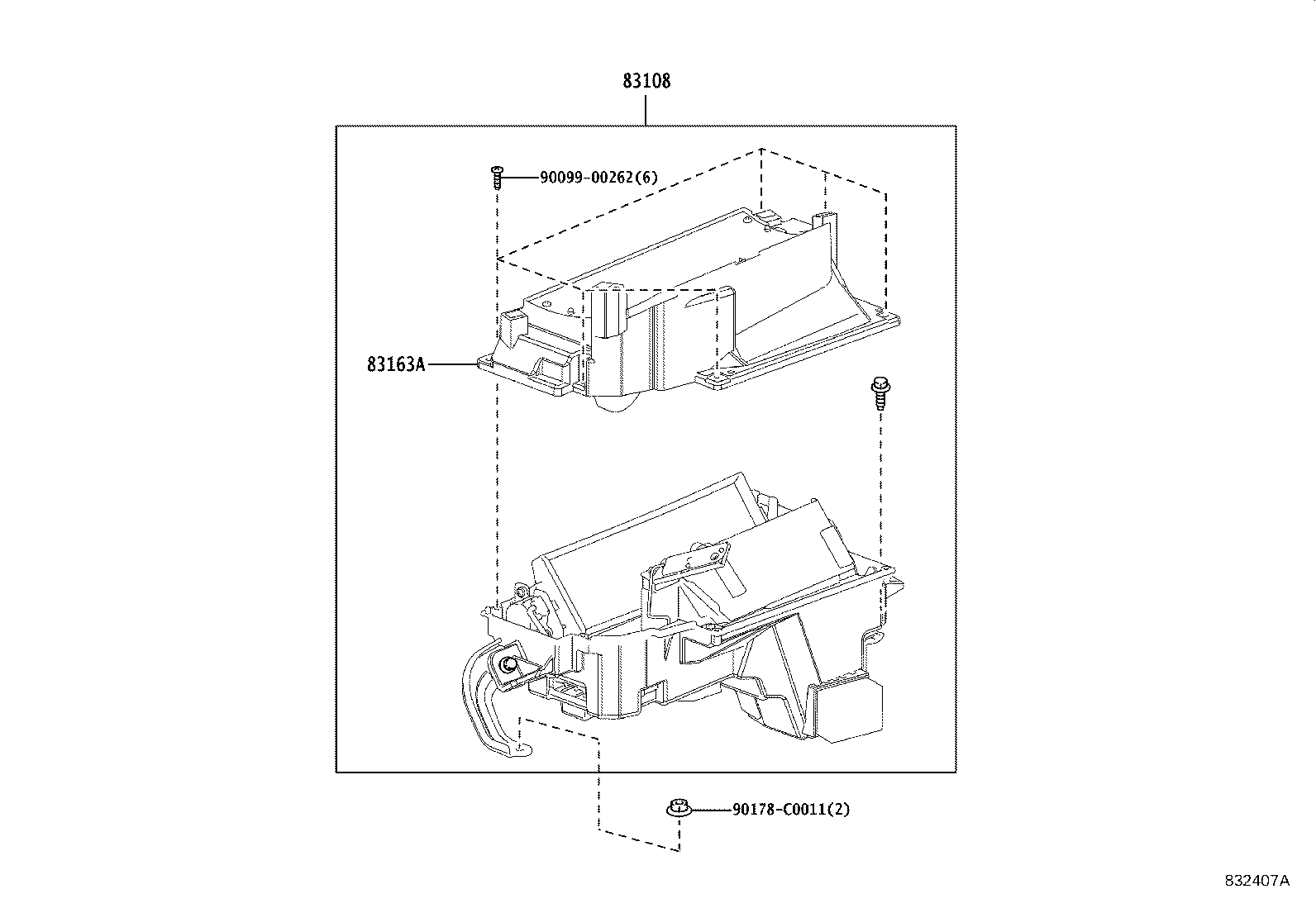 83108-0R040 MIRROR SUB-ASSY, METER product image