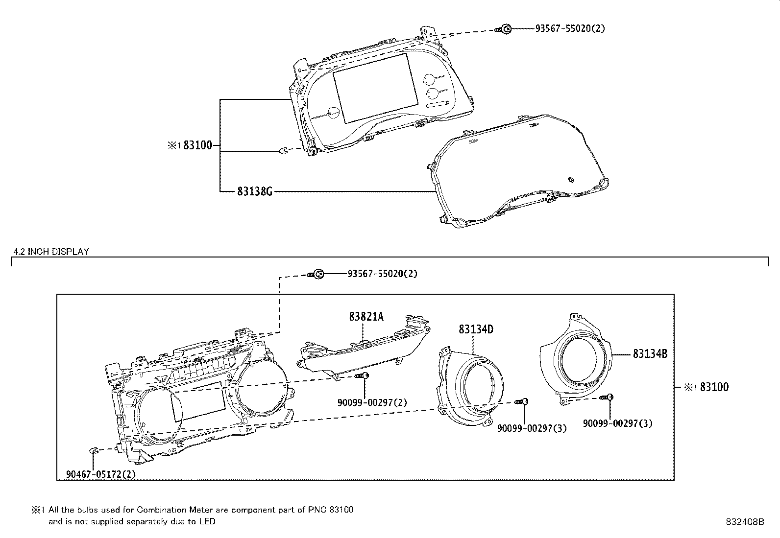 83108-0D050 MIRROR SUB-ASSY, METER product image