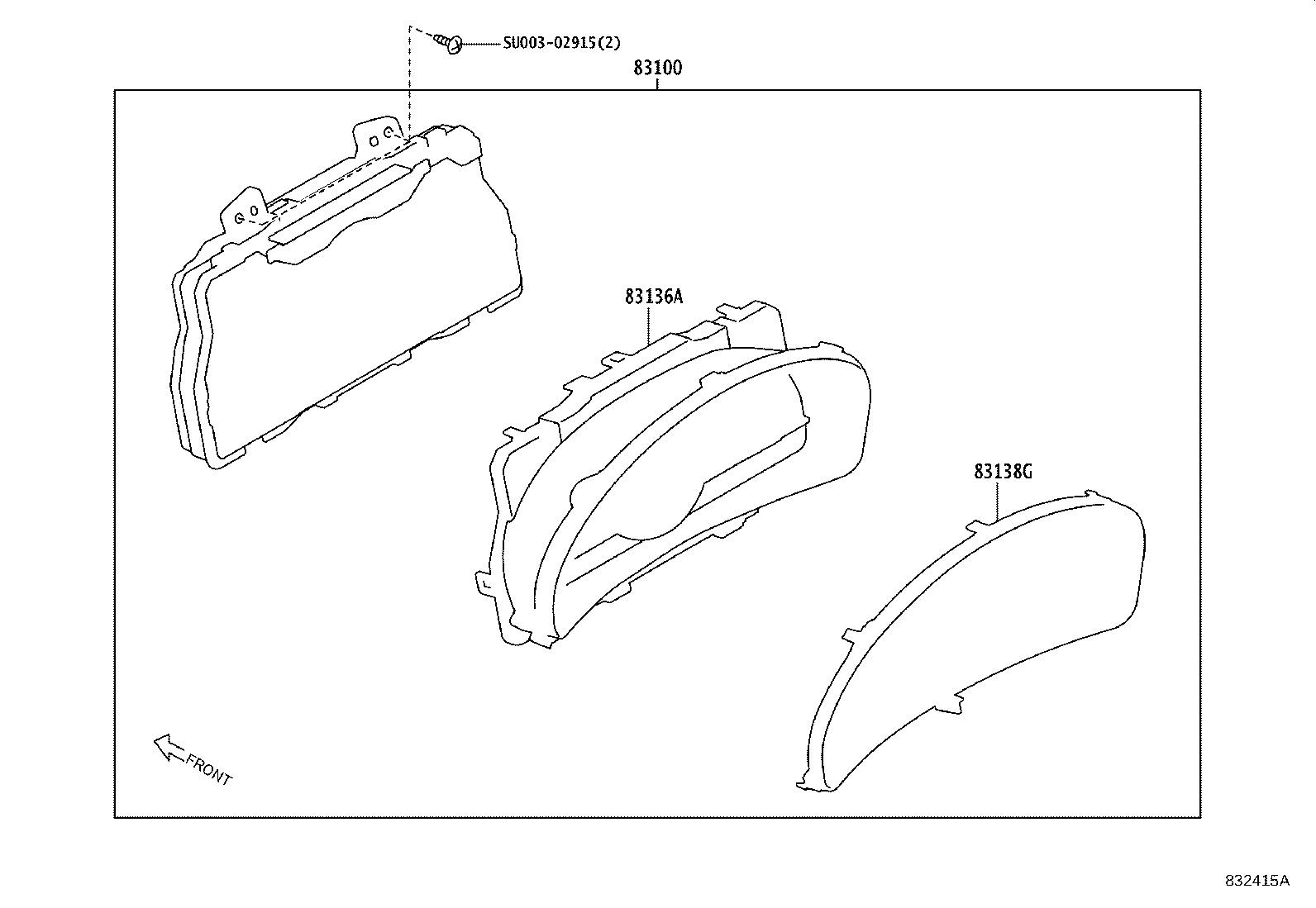 Toyota SU003-09637 METER ASSY, COMBINATION