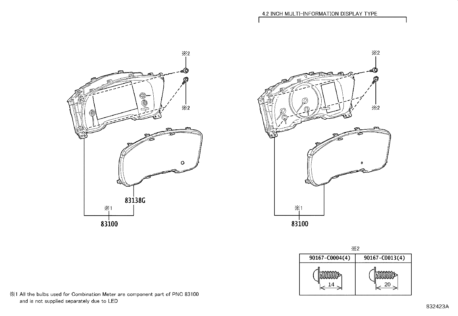 83852-FEZ30 GLASS, COMBINATION METER product image