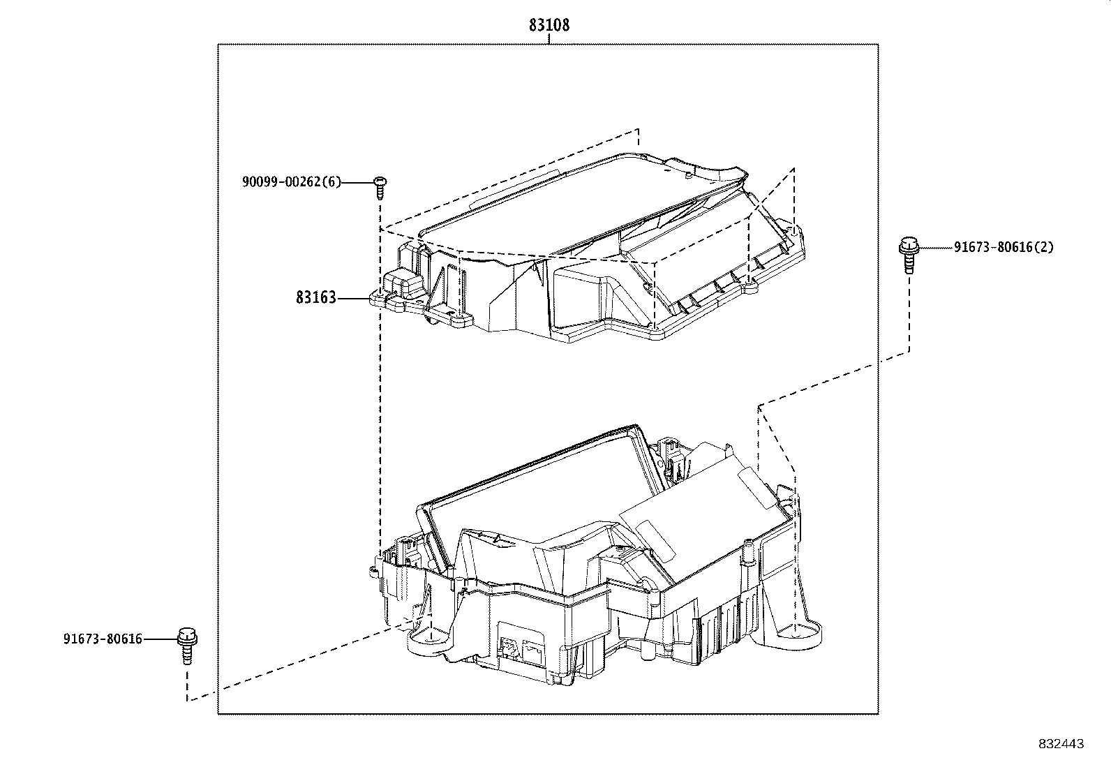83108-78181 MIRROR SUB-ASSY, METER product image