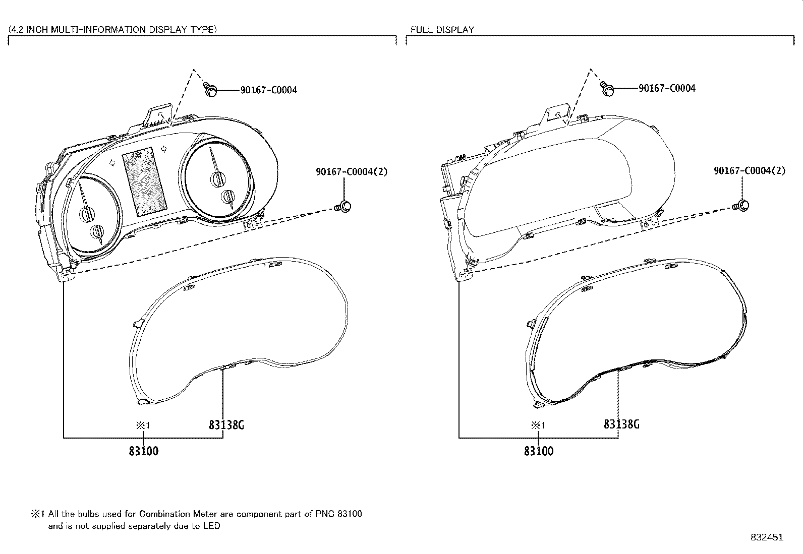 83107-08030 BRACKET SUB-ASSY, METER, NO.1 product image