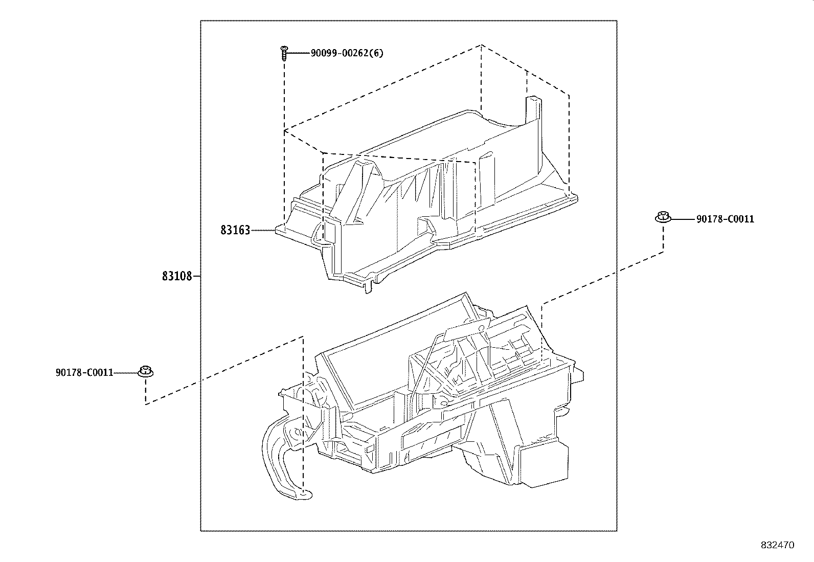 83108-0E191 MIRROR SUB-ASSY, METER product image