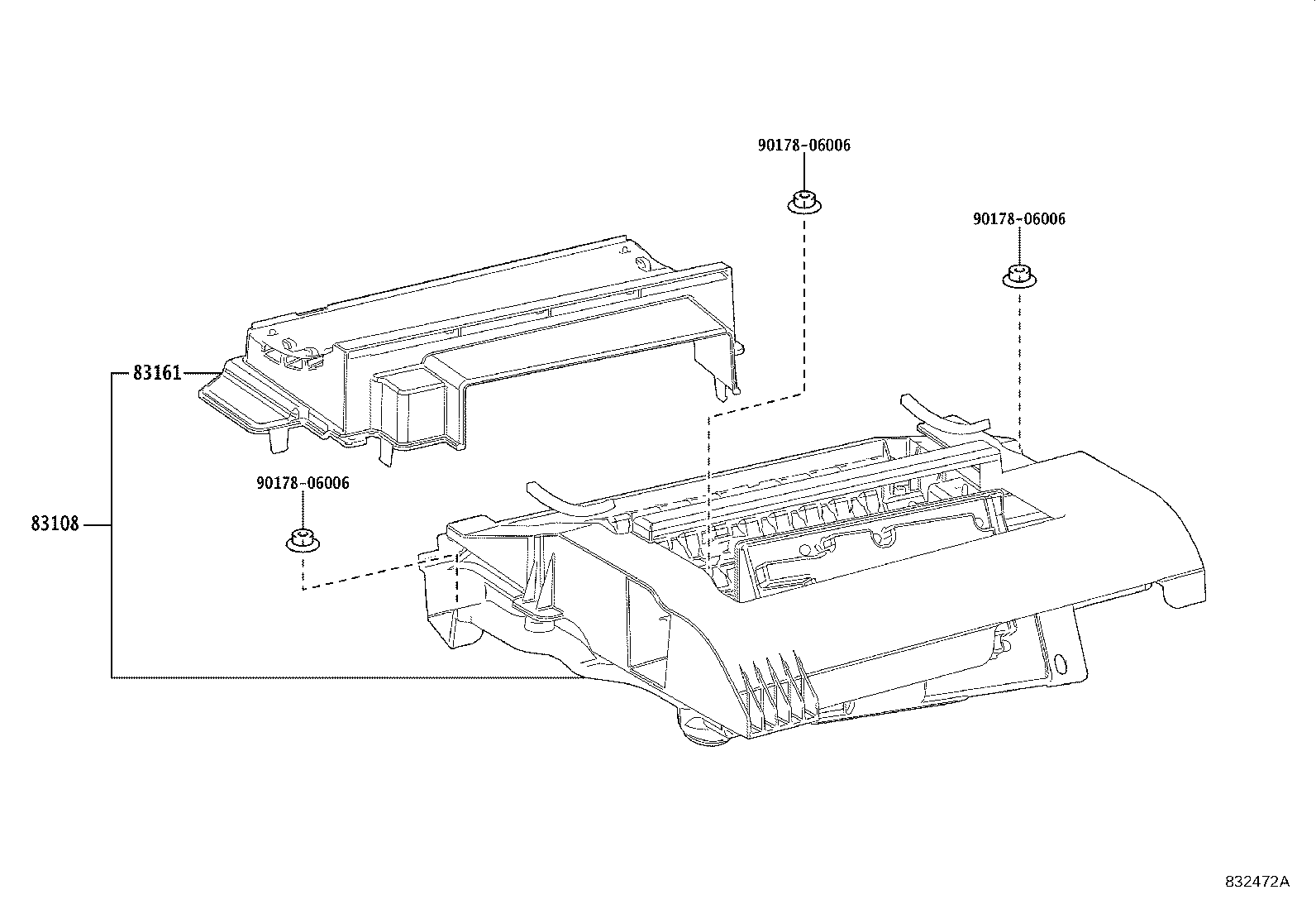 83108-28020 MIRROR SUB-ASSY, METER product image