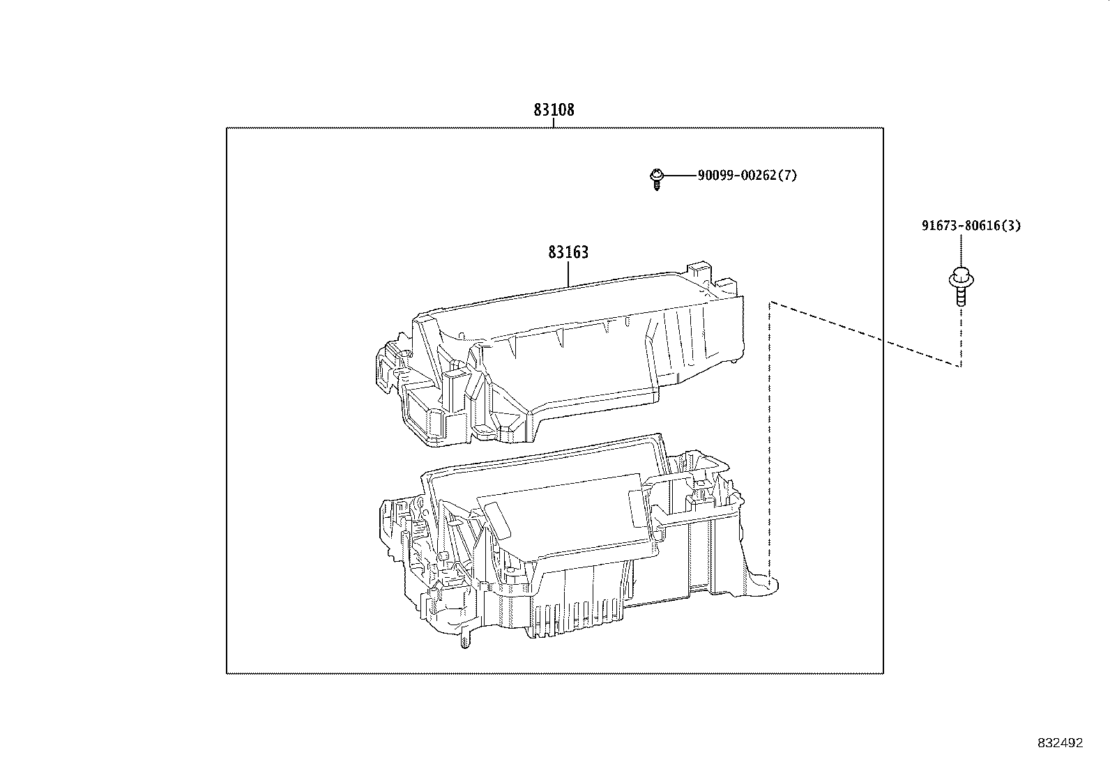 83108-30341 MIRROR SUB-ASSY, METER product image