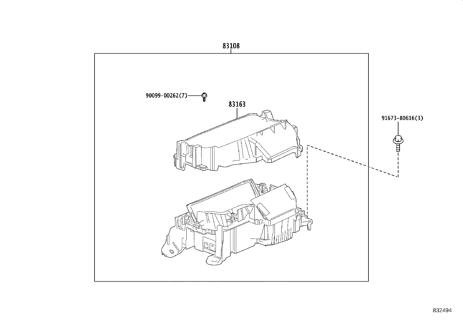 83108-30341 MIRROR SUB-ASSY, METER product image