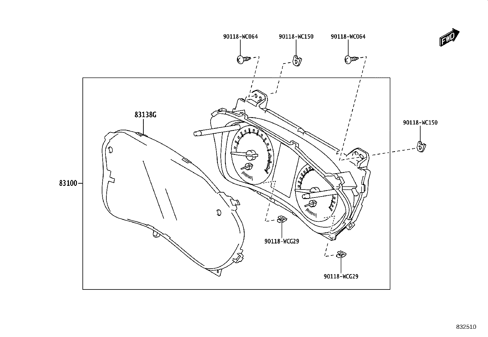 83108-WC007 MIRROR SUB-ASSY, METER product image