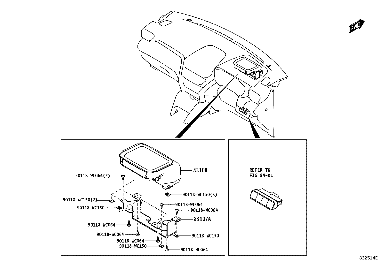 83108-WC007 MIRROR SUB-ASSY, METER product image