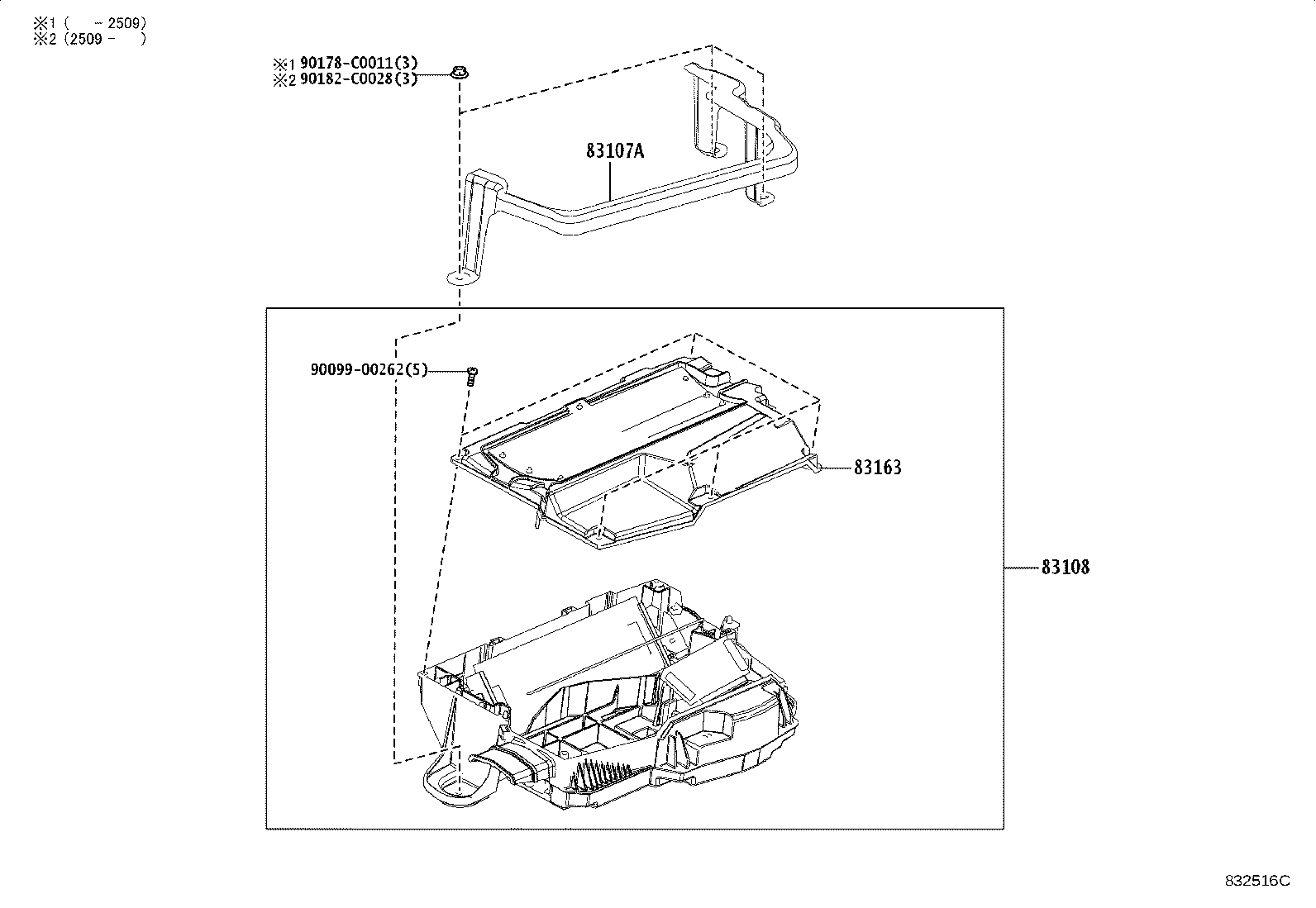 83107-08040 BRACKET SUB-ASSY, METER, NO.1 product image