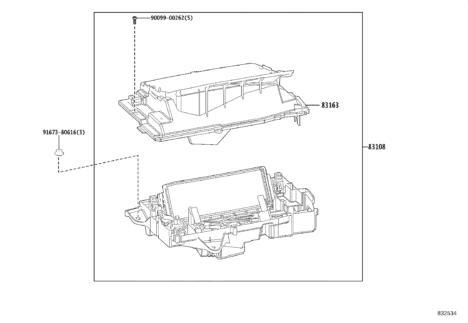 83108-46020 MIRROR SUB-ASSY, METER product image