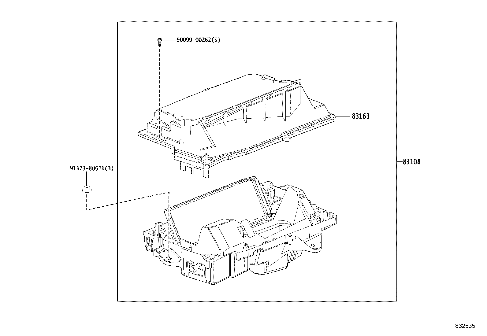 83108-46020 MIRROR SUB-ASSY, METER product image