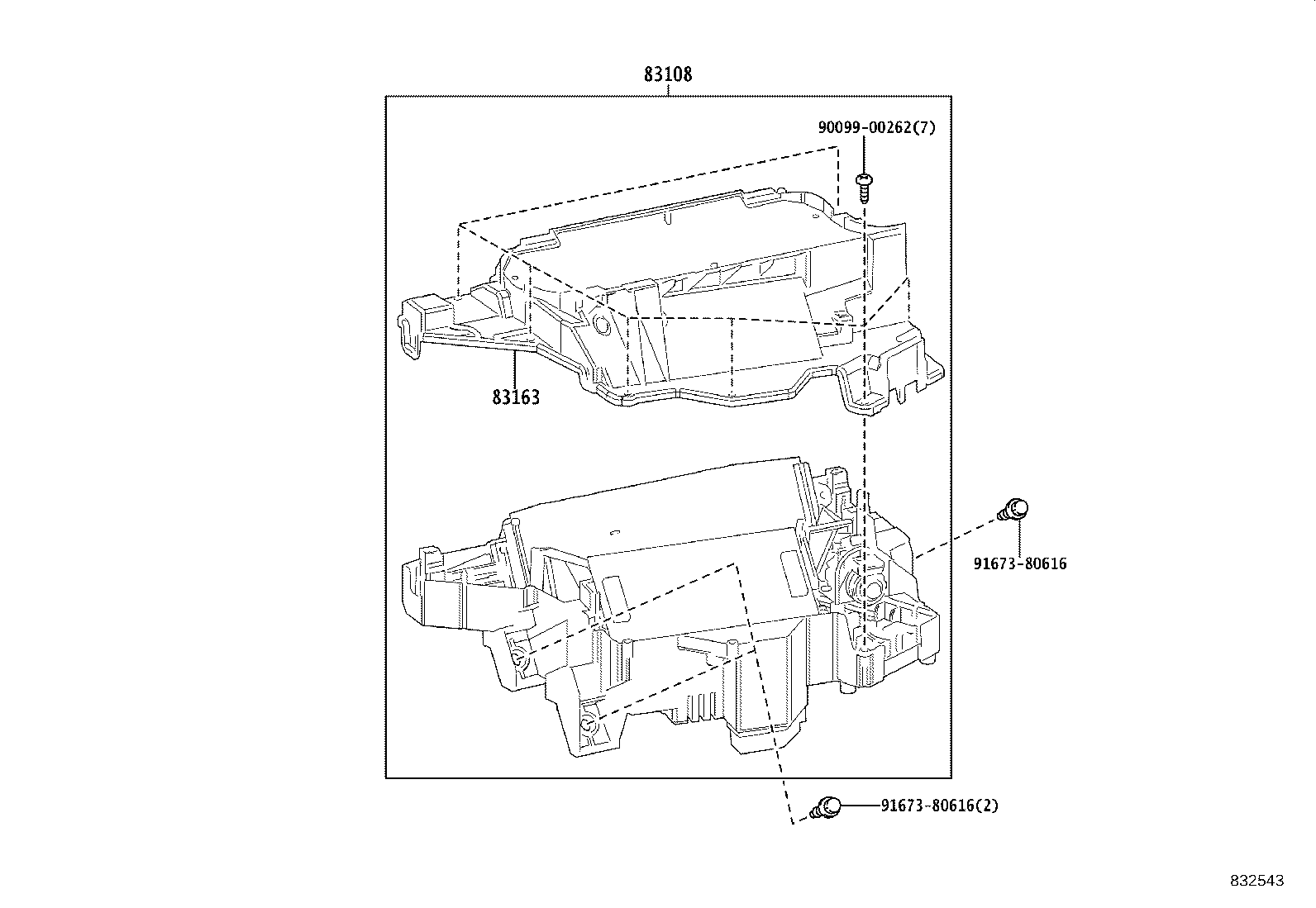 83108-1E100 MIRROR SUB-ASSY, METER product image