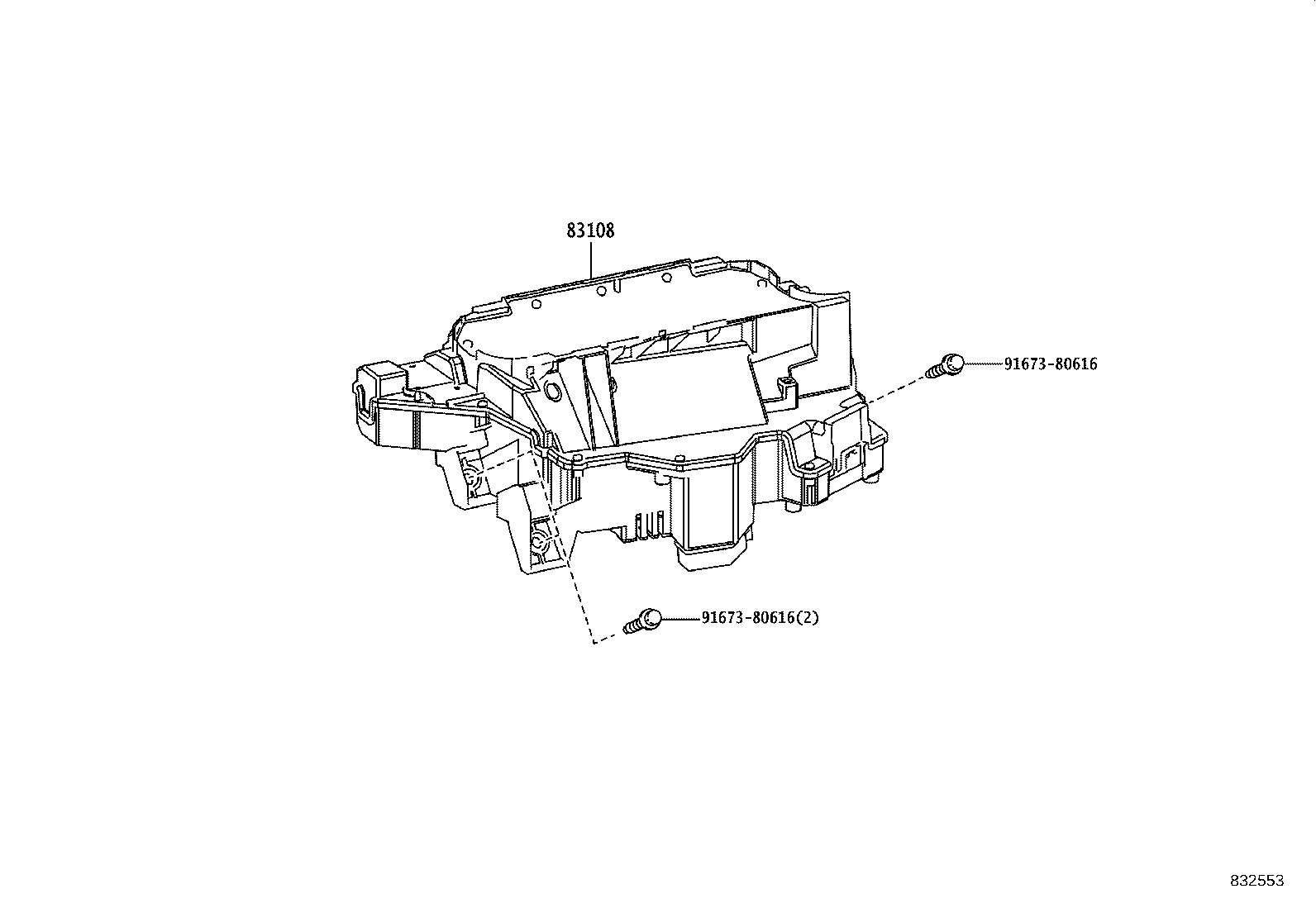 83108-02130 MIRROR SUB-ASSY, METER product image