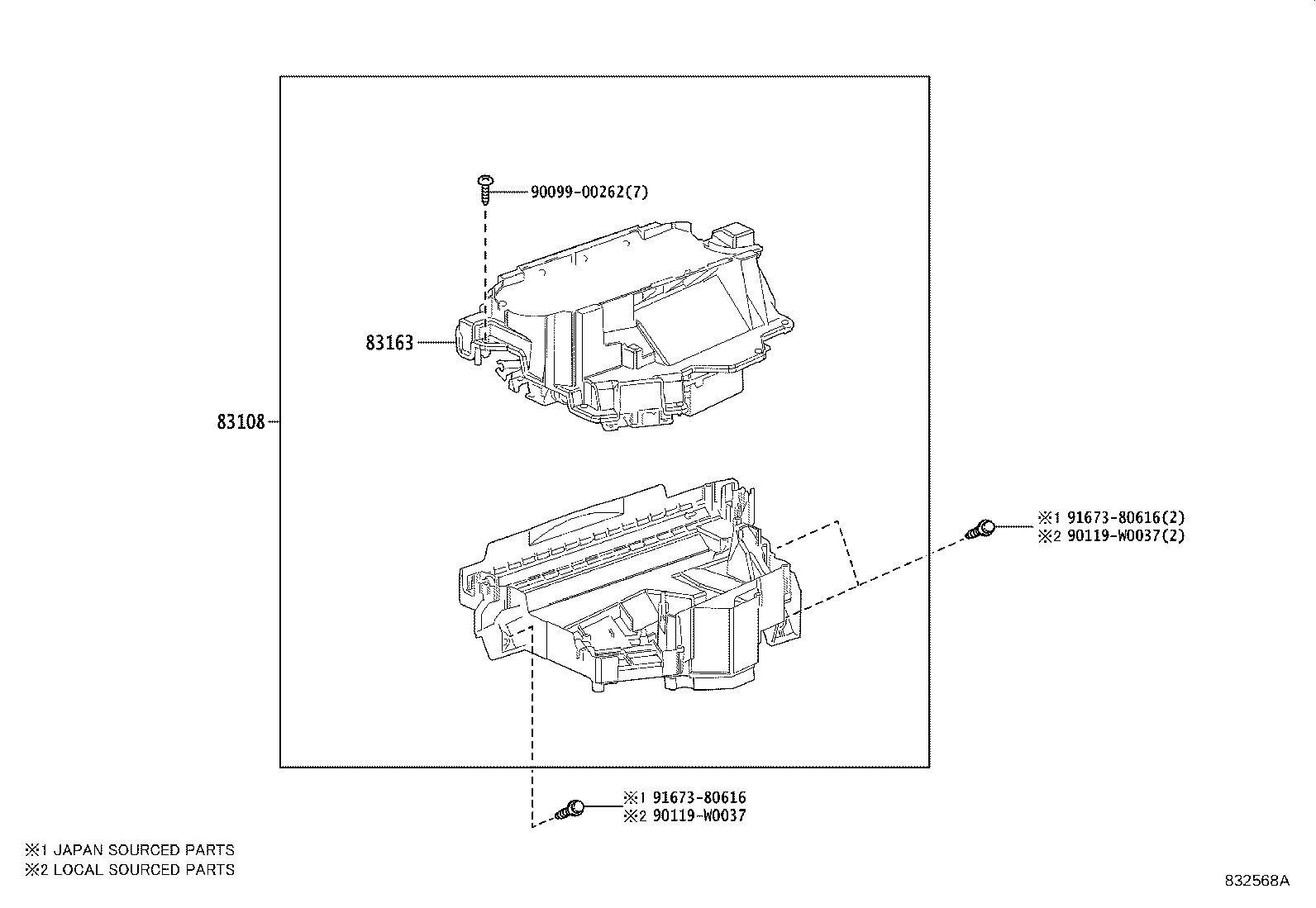 83108-02151 MIRROR SUB-ASSY, METER product image
