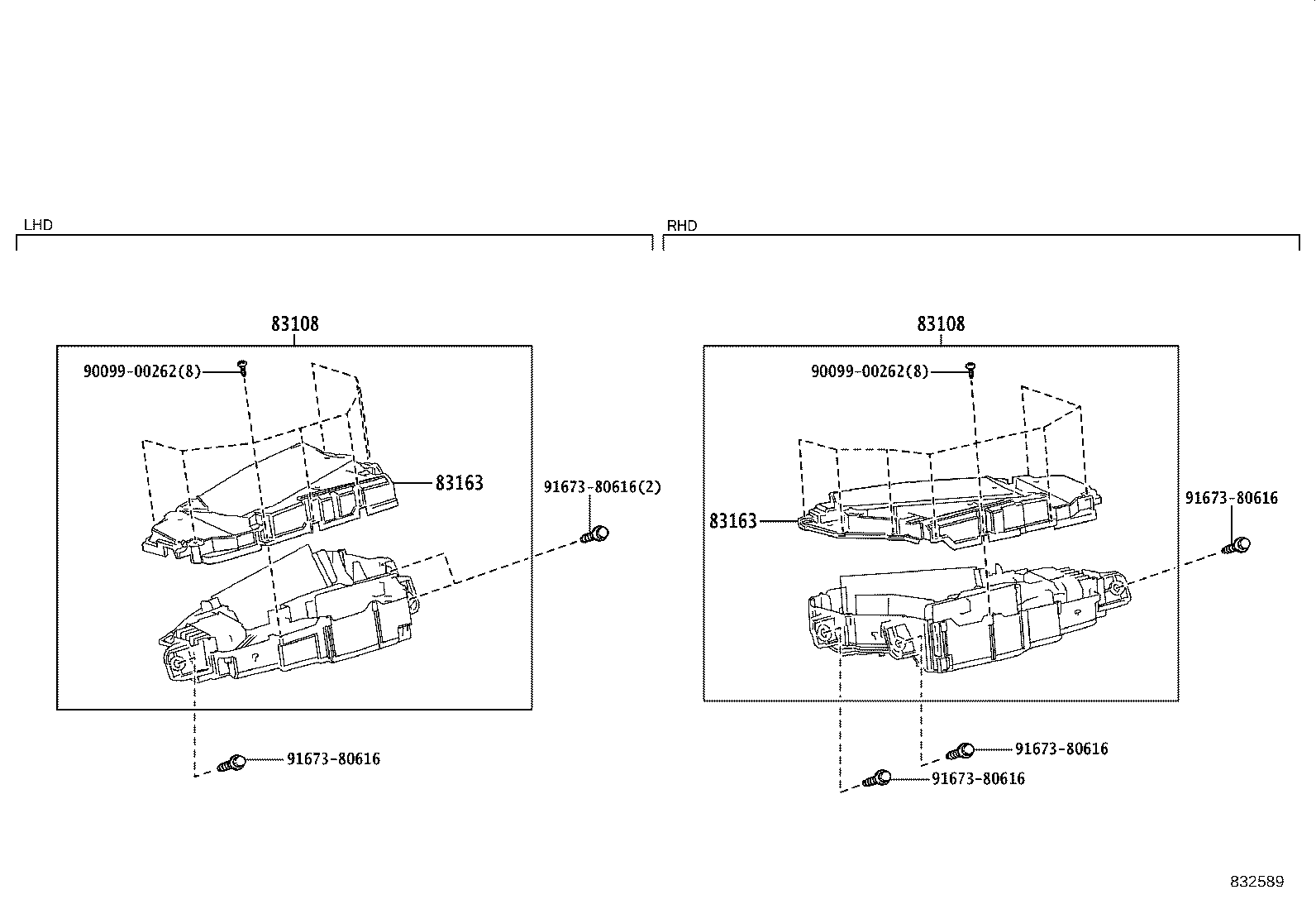 83108-11400 MIRROR SUB-ASSY, METER product image