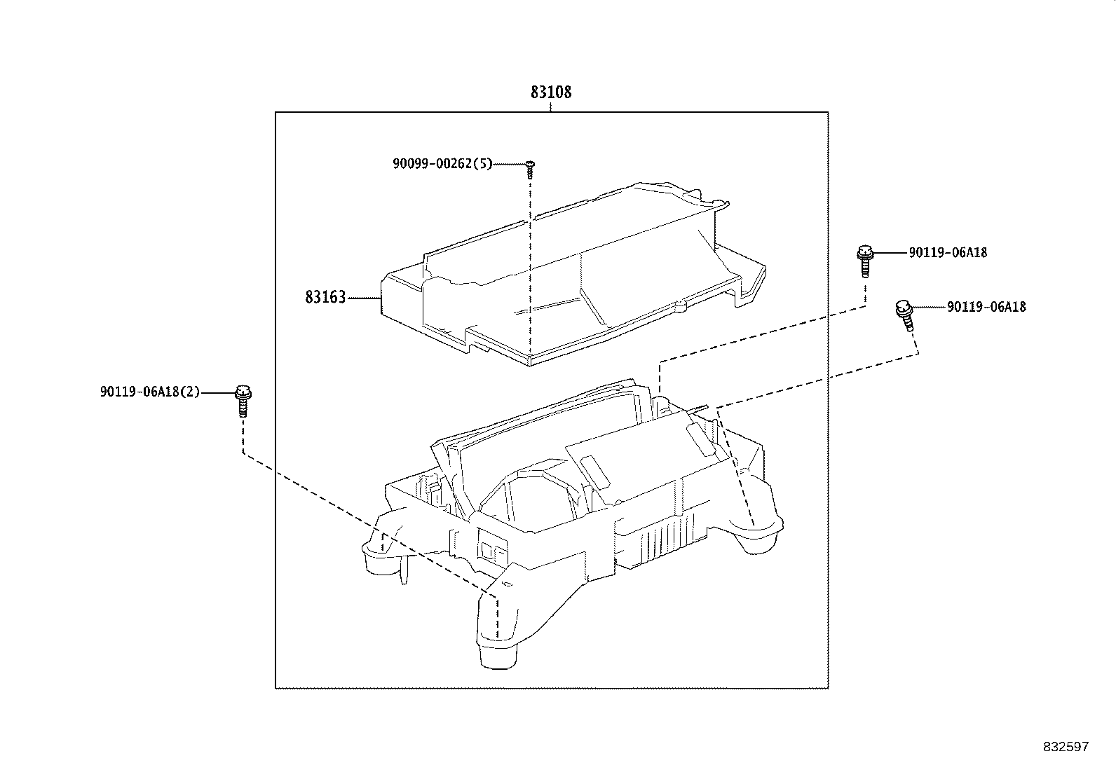 83108-V2012 MIRROR SUB-ASSY, METER product image