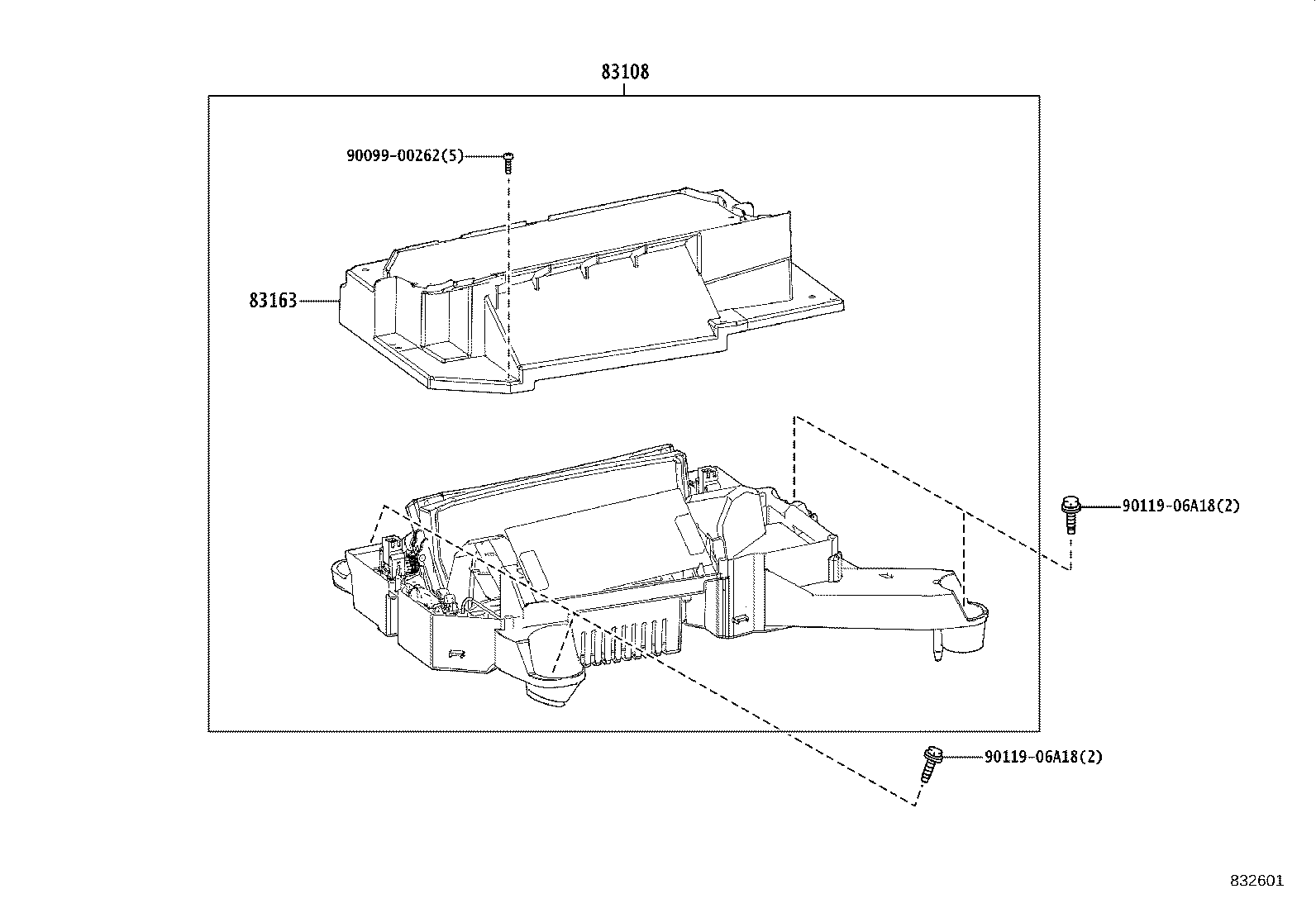 83163-V2020 PLATE, COMBINATION METER MIRROR, NO.1 product image
