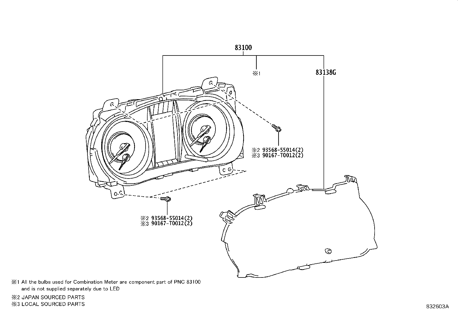 Toyota 83A00-FAL62 METER ASSY, COMBINATION