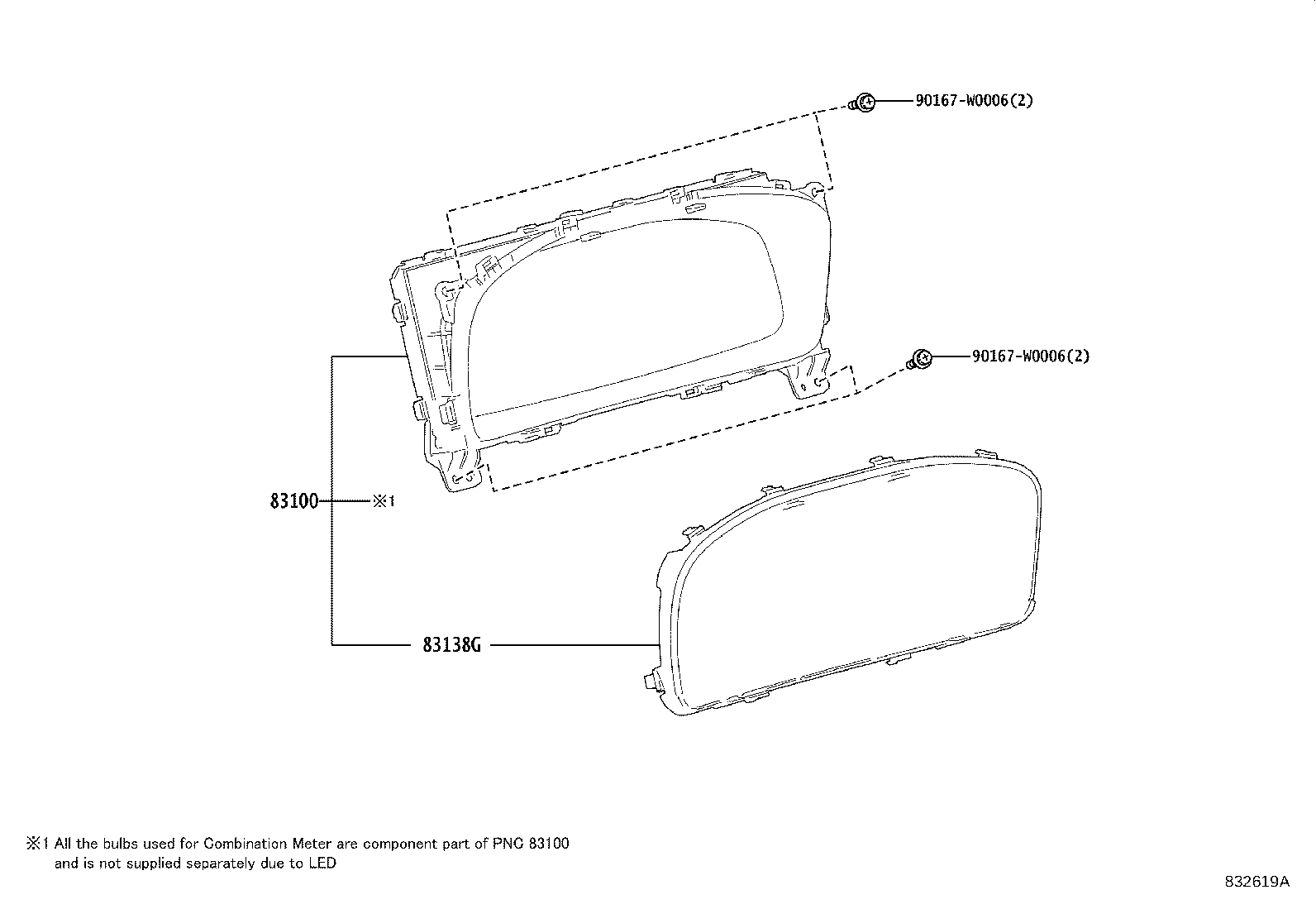 83108-F4010 MIRROR SUB-ASSY, METER product image