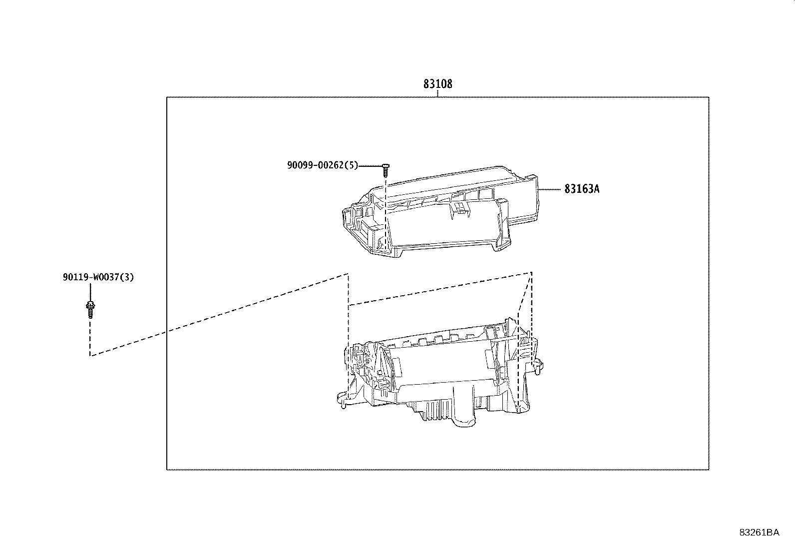 83108-F4010 MIRROR SUB-ASSY, METER product image