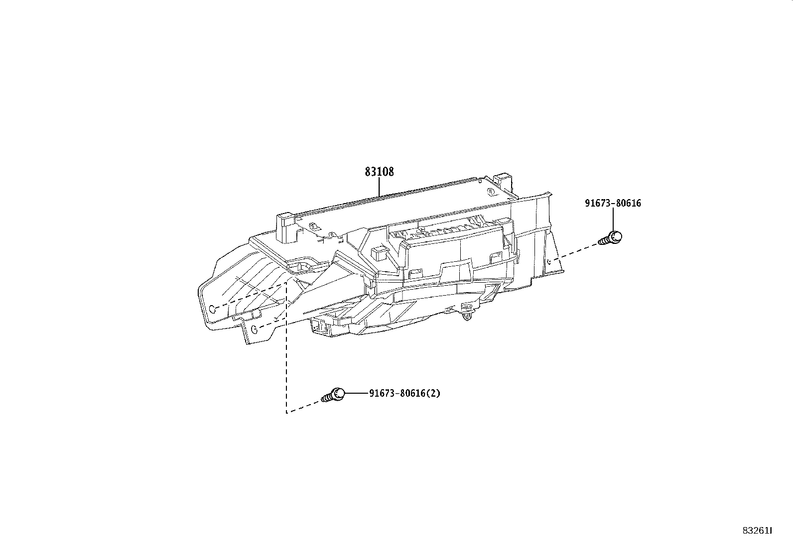83108-30360 MIRROR SUB-ASSY, METER product image