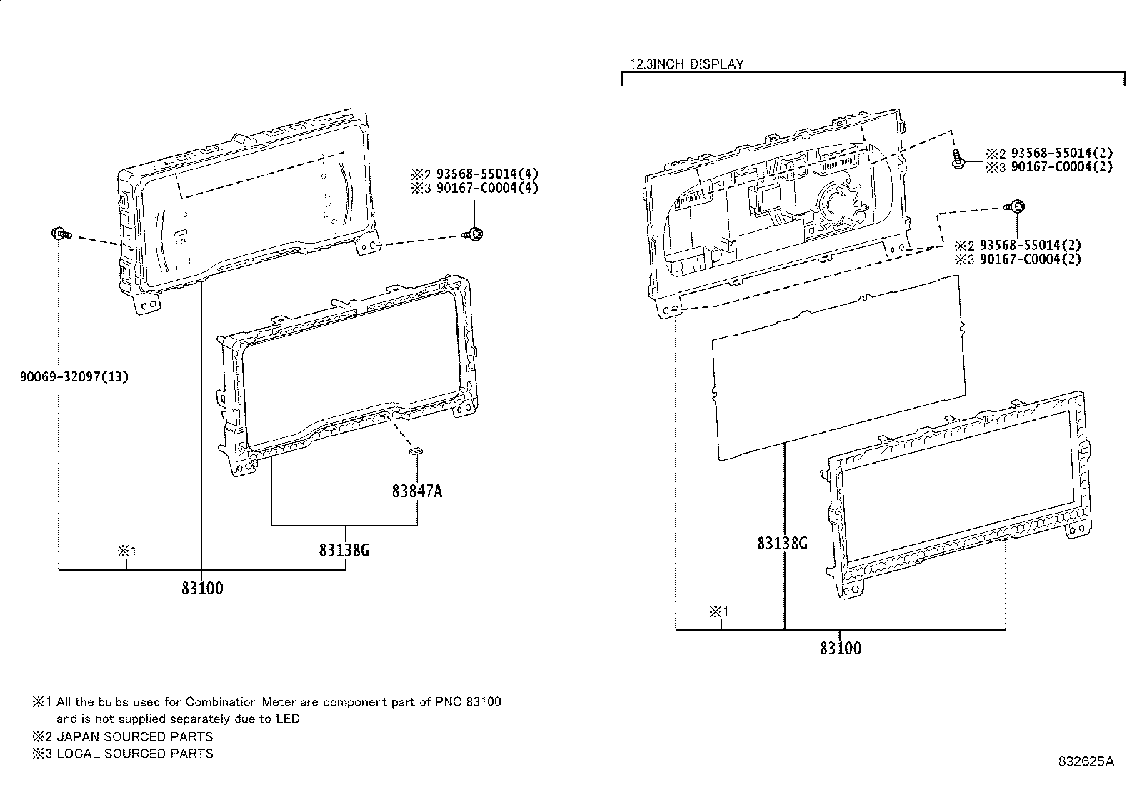 83107-06110 BRACKET SUB-ASSY, METER, NO.1 product image