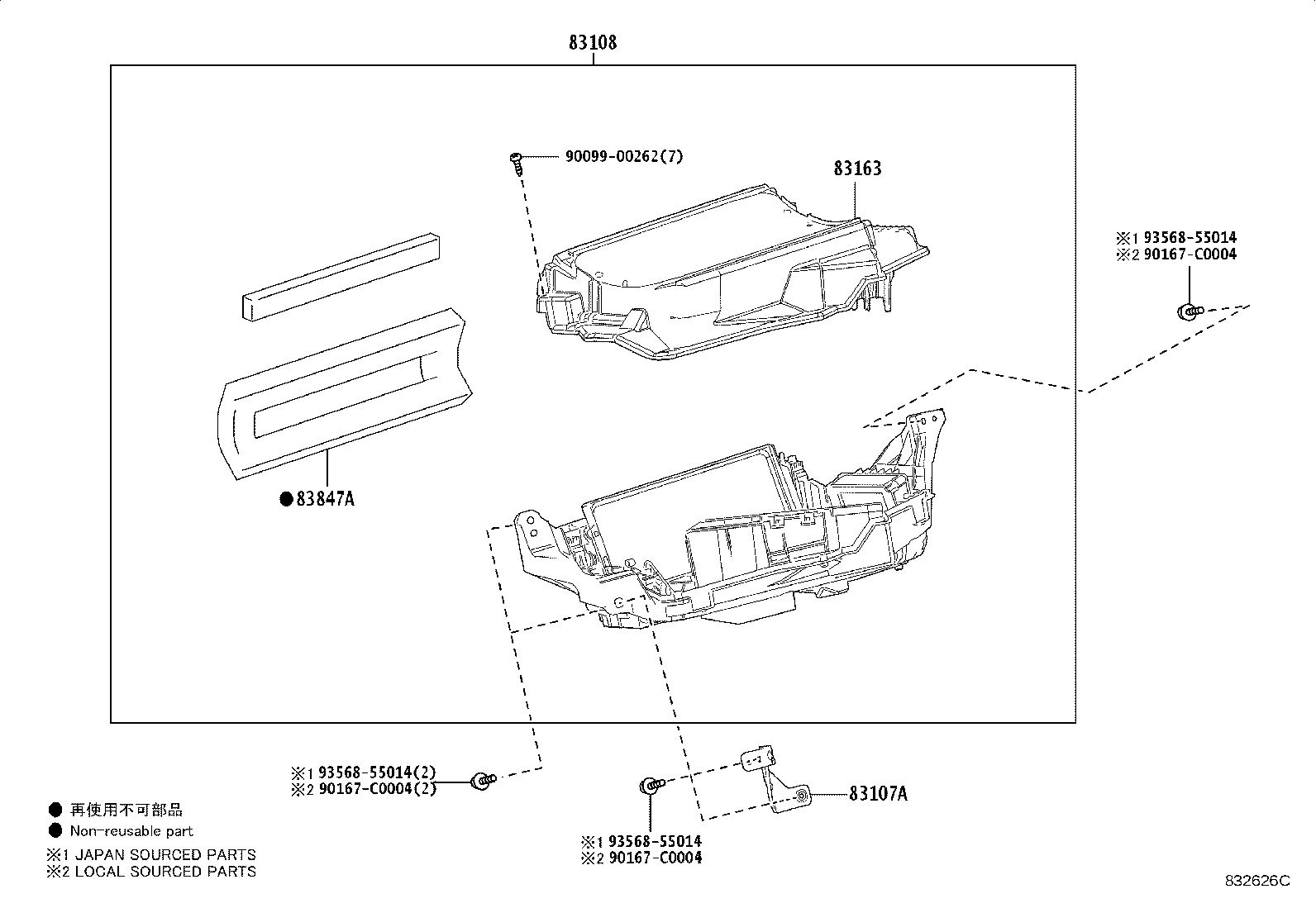 83107-06110 BRACKET SUB-ASSY, METER, NO.1 product image