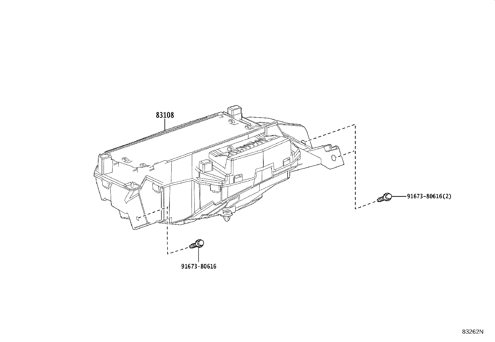 83108-30370 MIRROR SUB-ASSY, METER product image