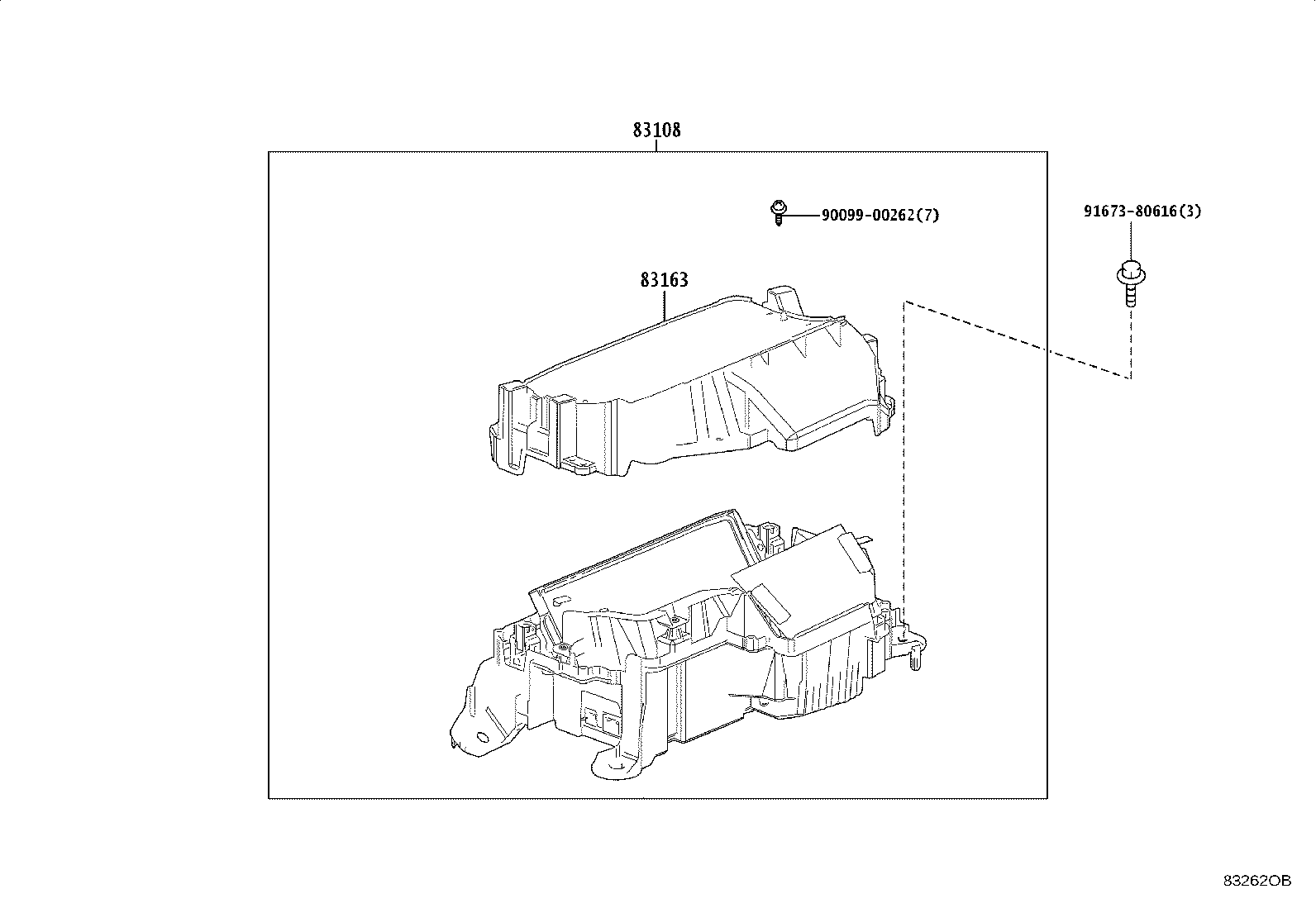 83108-30352 MIRROR SUB-ASSY, METER product image