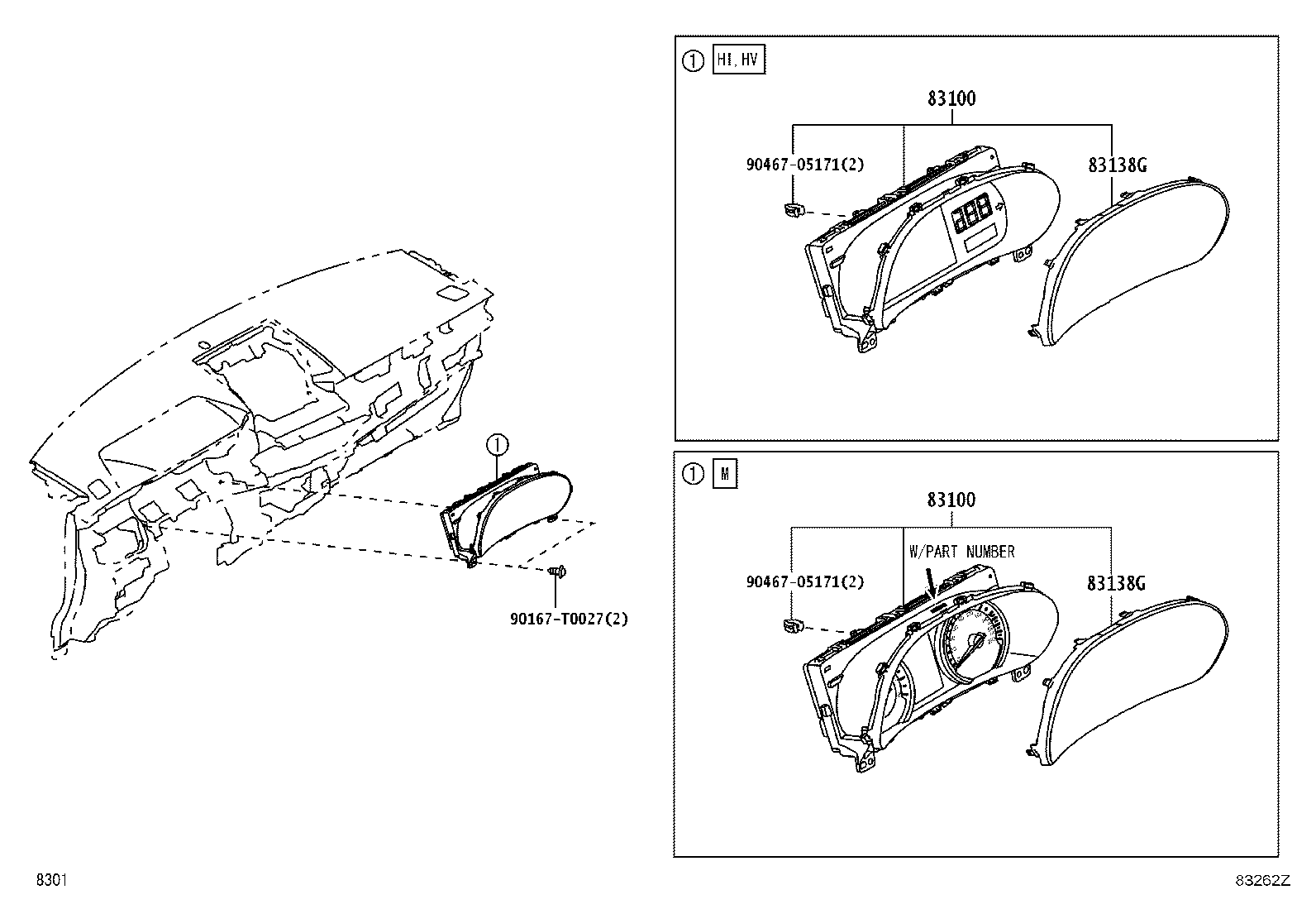 83852-BZ240 GLASS, COMBINATION METER product image