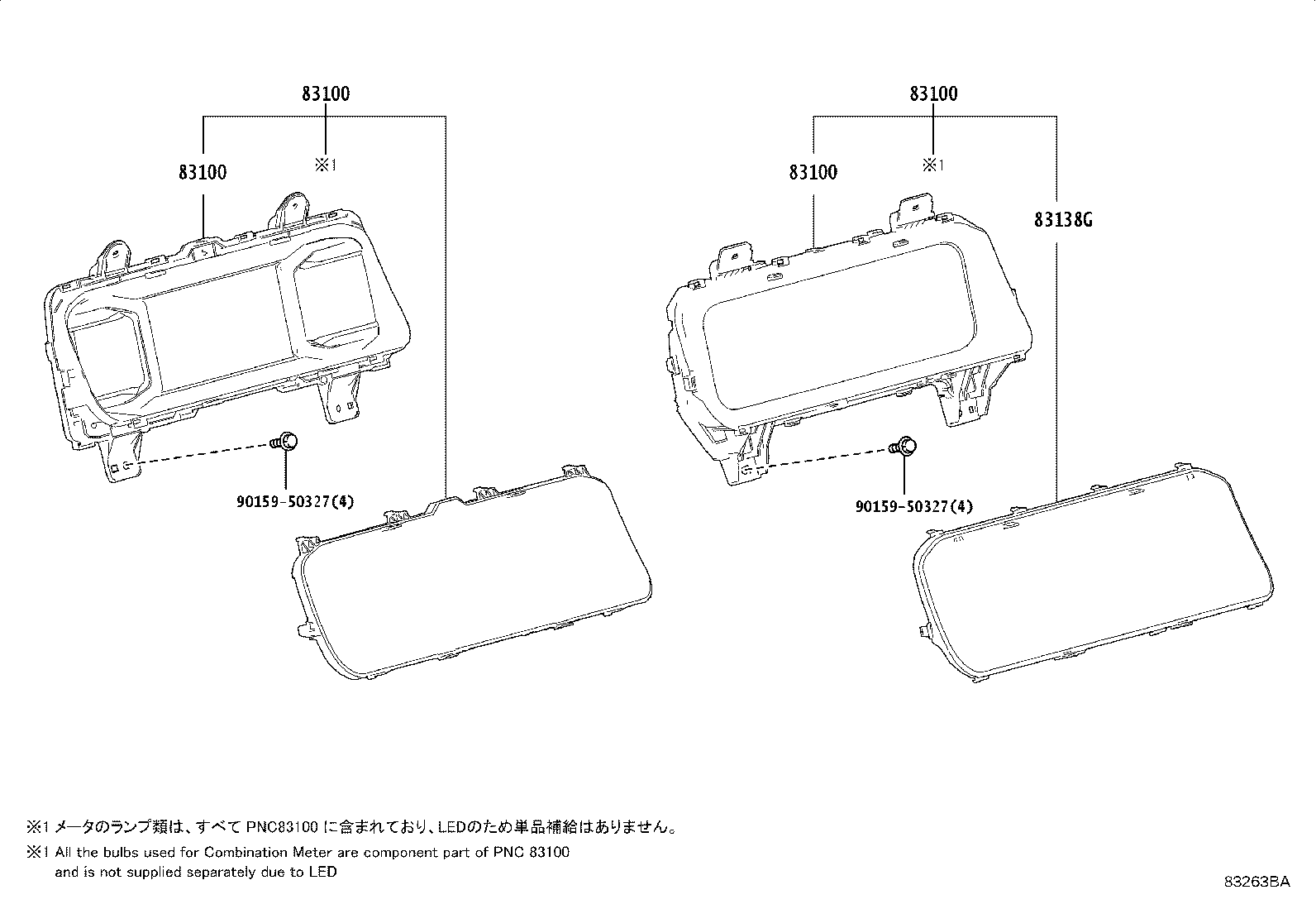 Toyota 83800-35U90 METER ASSY, COMBINATION