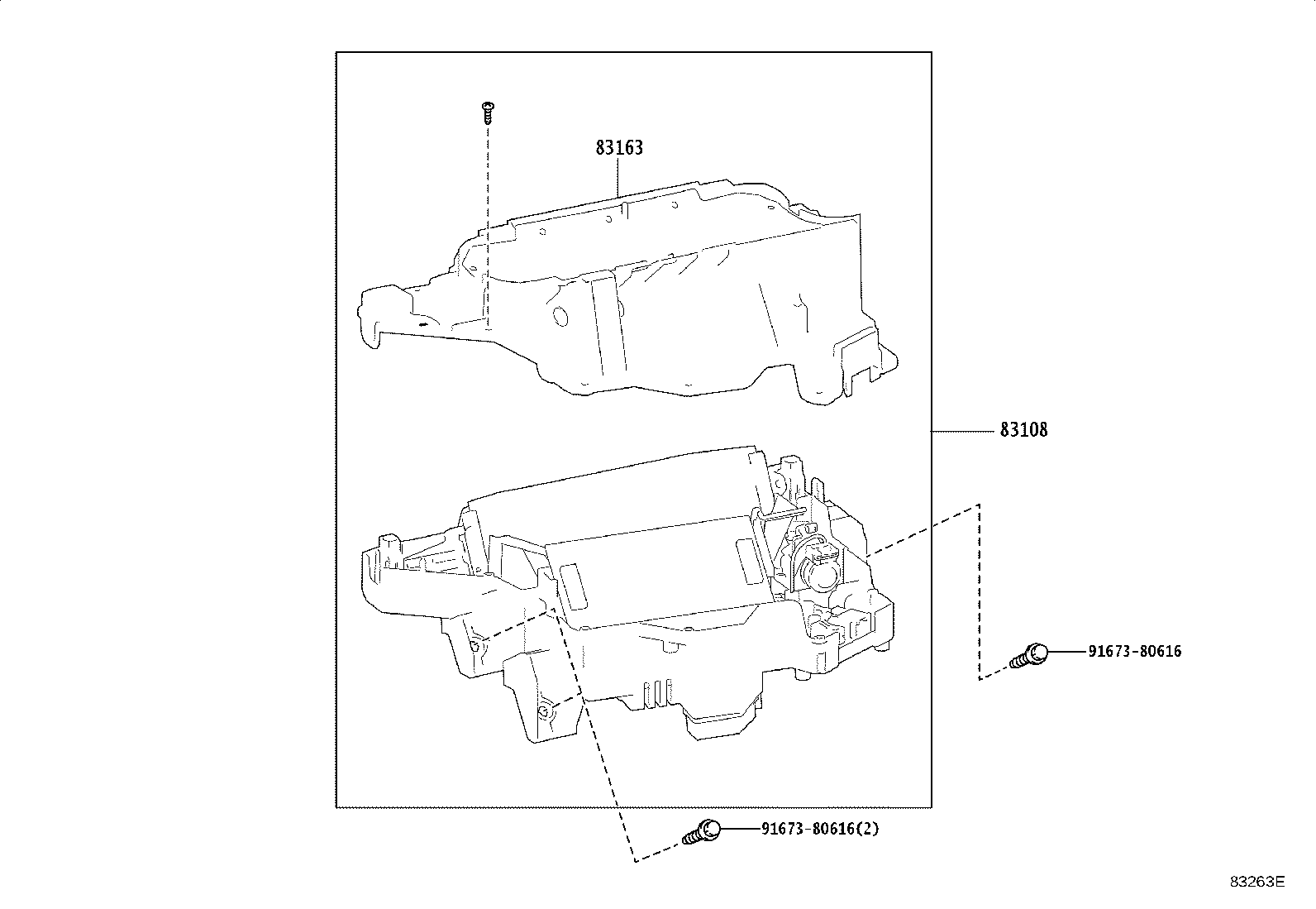 83108-02130 MIRROR SUB-ASSY, METER product image
