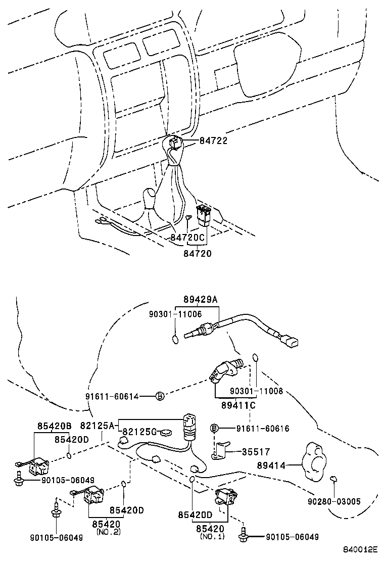 84720-60090 SWITCH ASSY, PATTERN SELECT product image